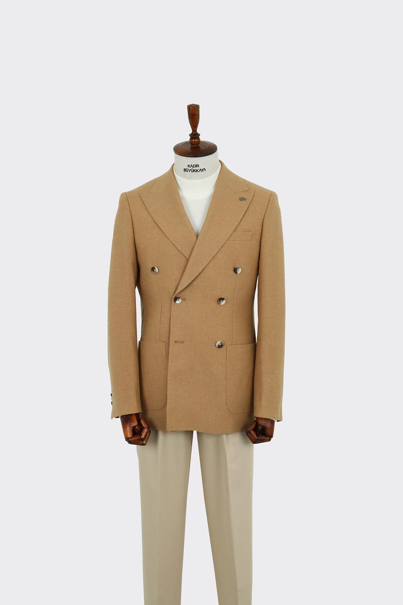 Rahat ve Nefes Alabilir Kruvaze Erkek Ceket-KAW5252W