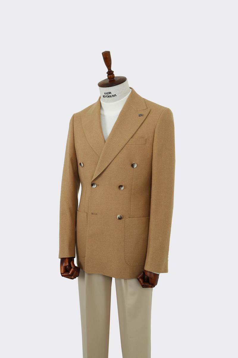 Rahat ve Nefes Alabilir Kruvaze Erkek Ceket-KAW5252W