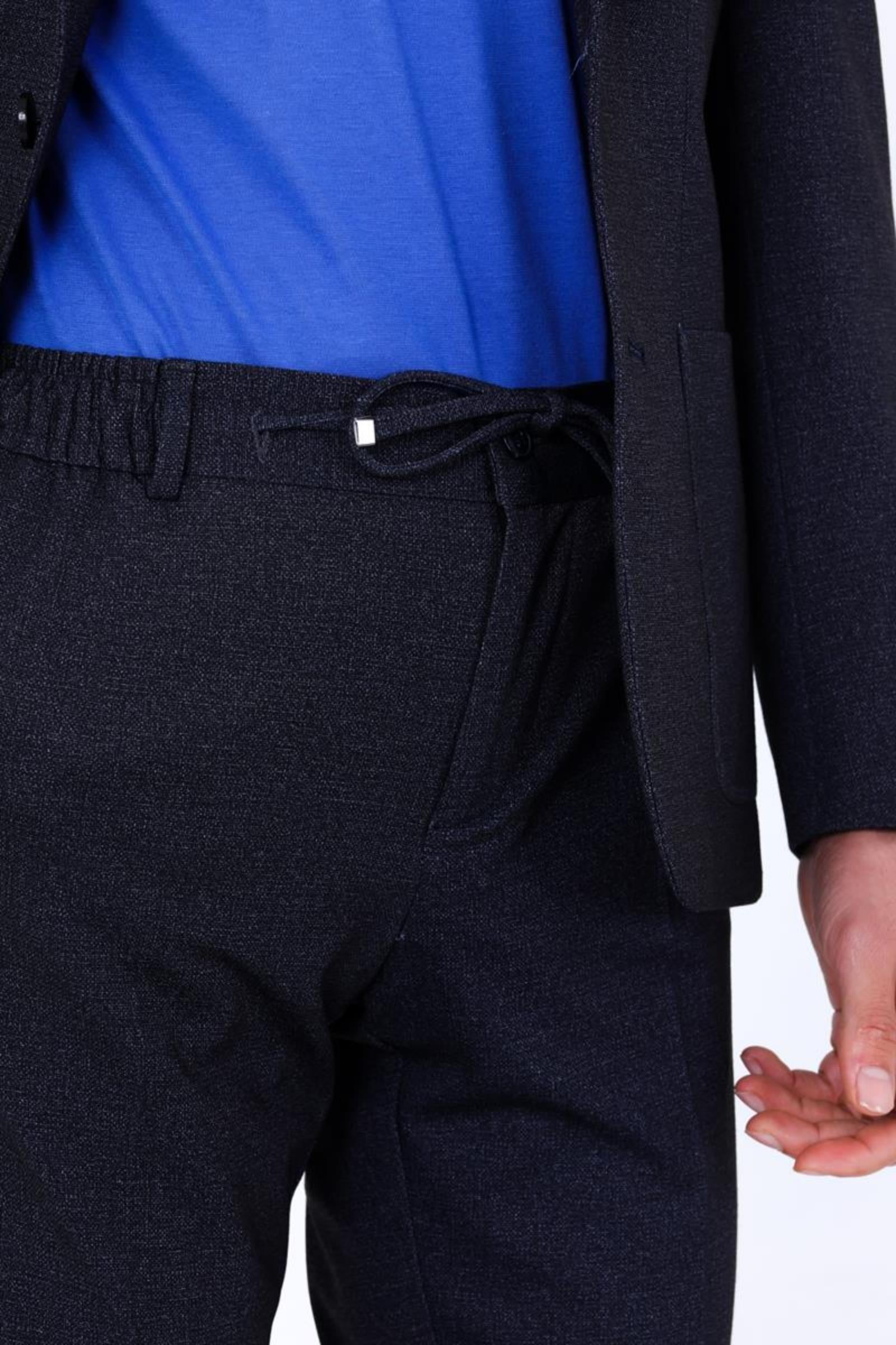 Kabartma Desenli Erkek Jogger Takım Elbise-KAW1804S