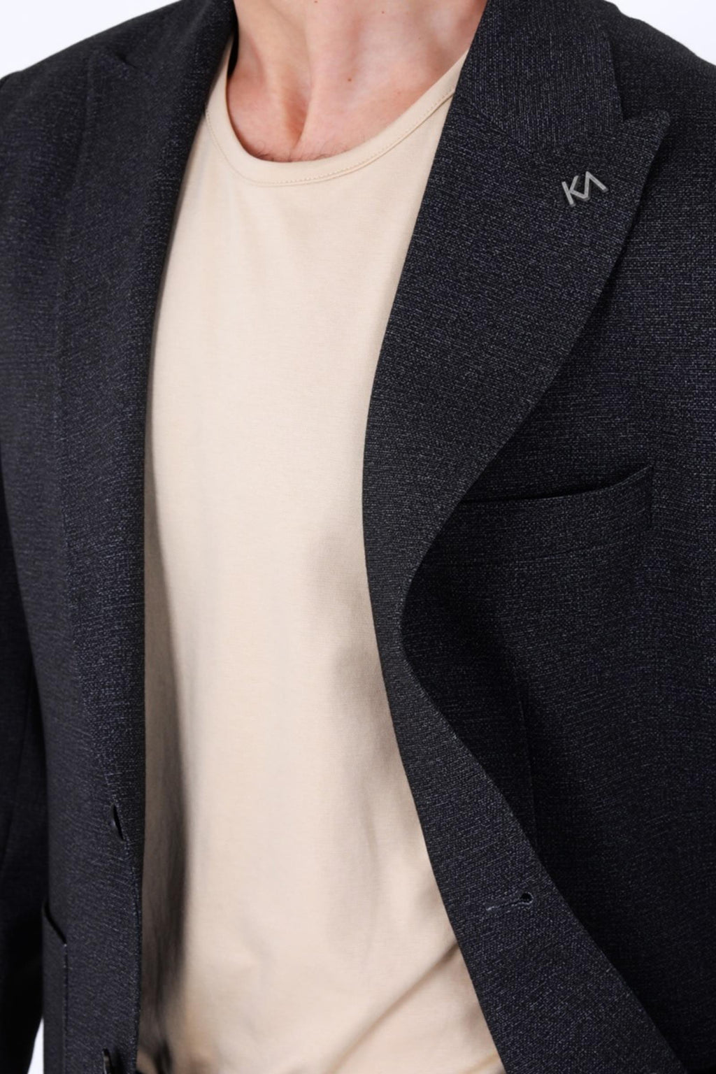 Kabartma Desenli Erkek Jogger Takım Elbise-KAW1804S