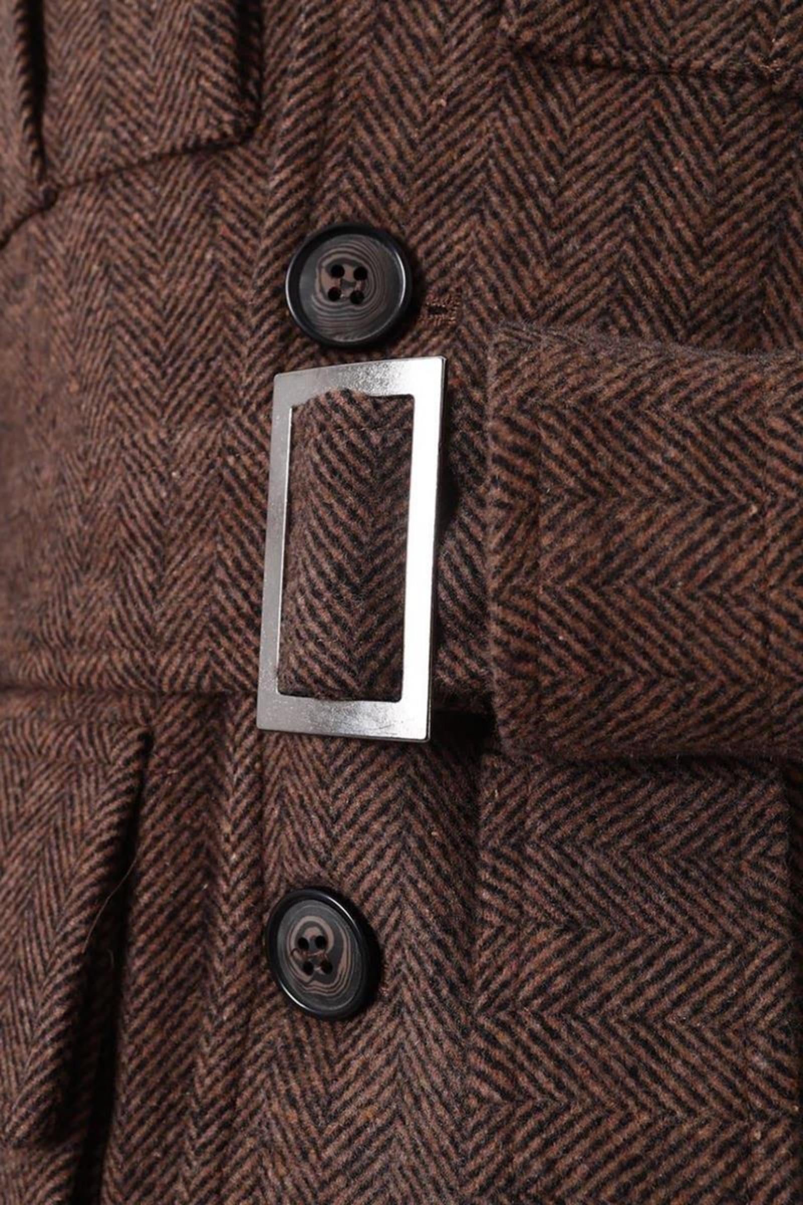 Modern Dayanıklı Erkek Safari Mont - Viskon Pamuk Polyester Kumaş-KAV9126W