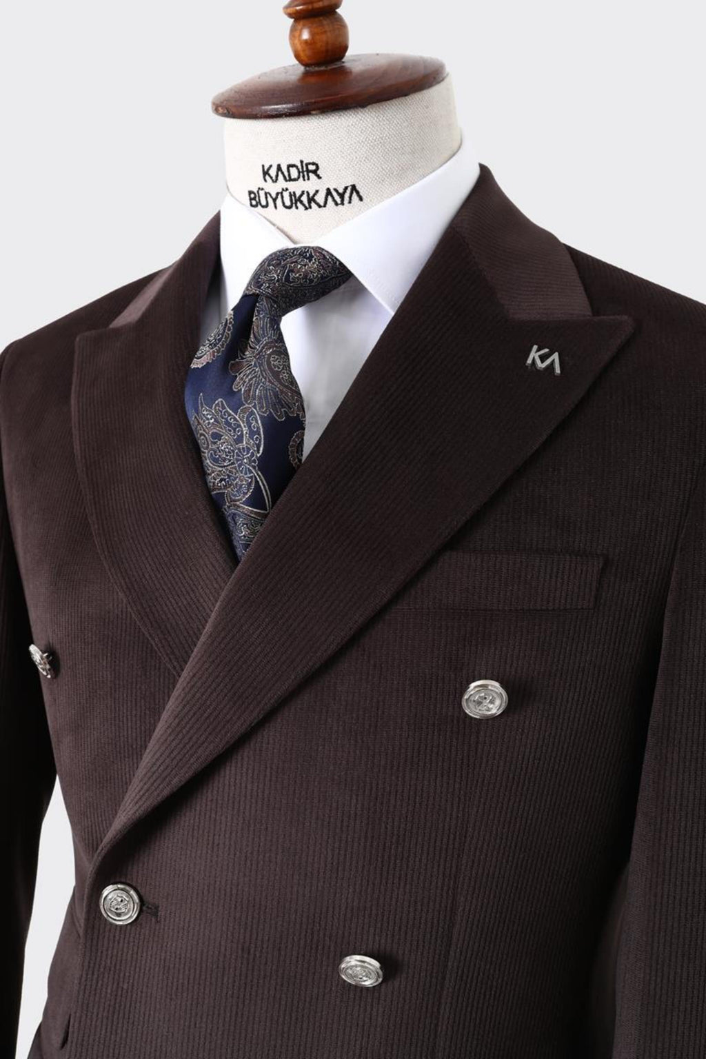 Şık Tasarımlı Erkek Kruvaze Ceket-KAV5250W