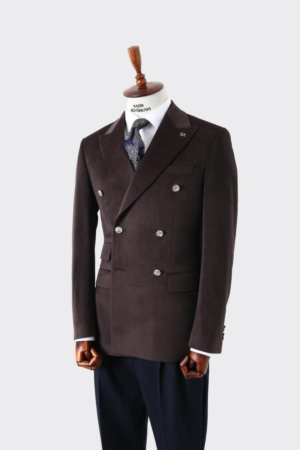 Şık Tasarımlı Erkek Kruvaze Ceket-KAV5250W