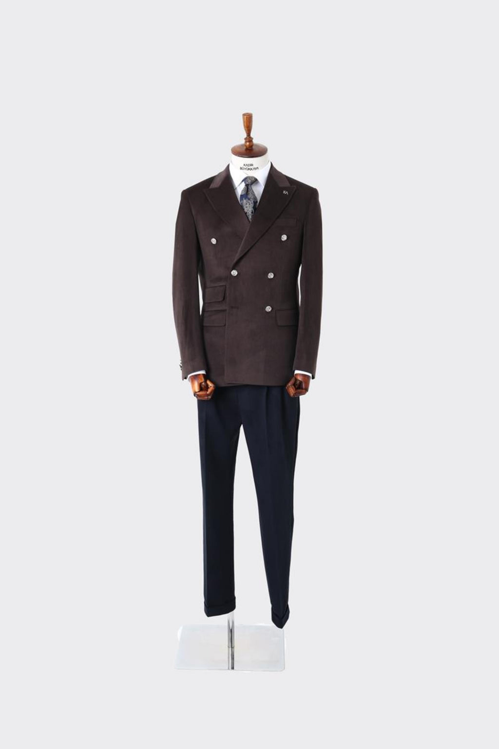 Şık Tasarımlı Erkek Kruvaze Ceket-KAV5250W