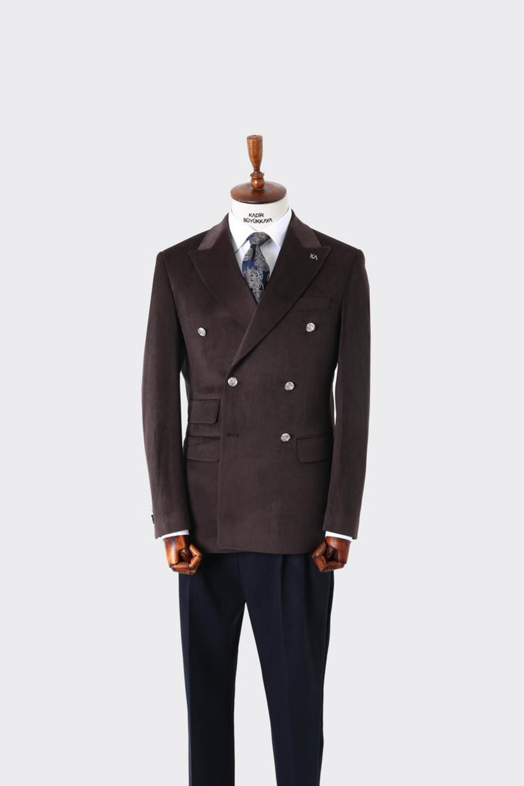 Şık Tasarımlı Erkek Kruvaze Ceket-KAV5250W