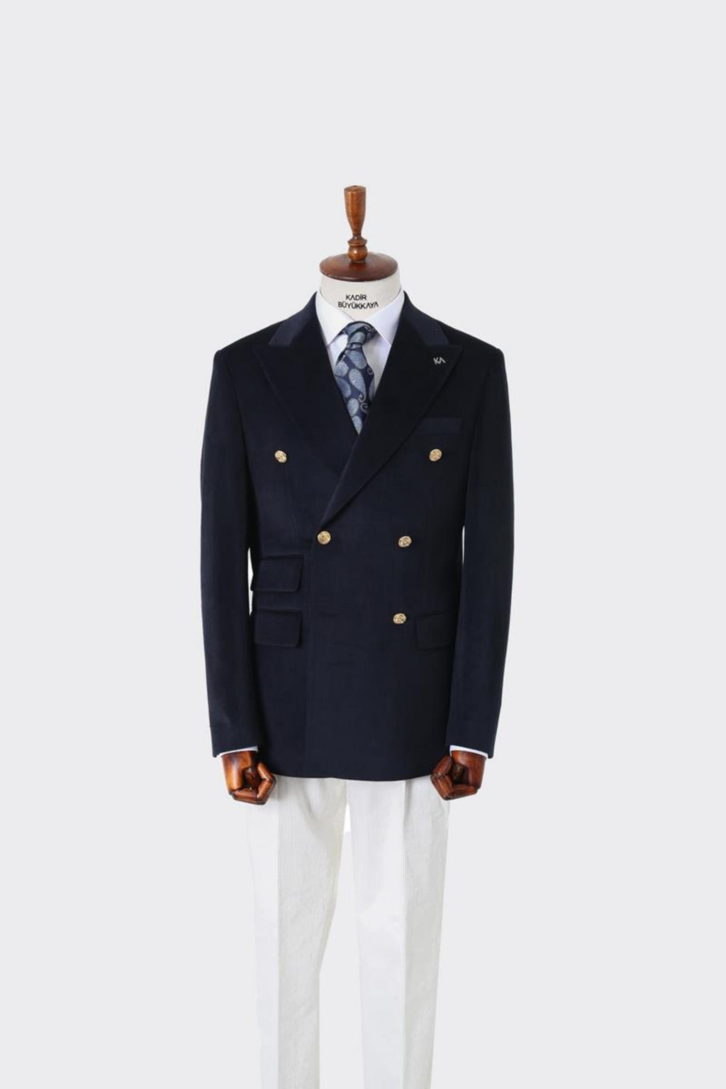 Şık Tasarımlı Erkek Kruvaze Ceket-KAV5250W