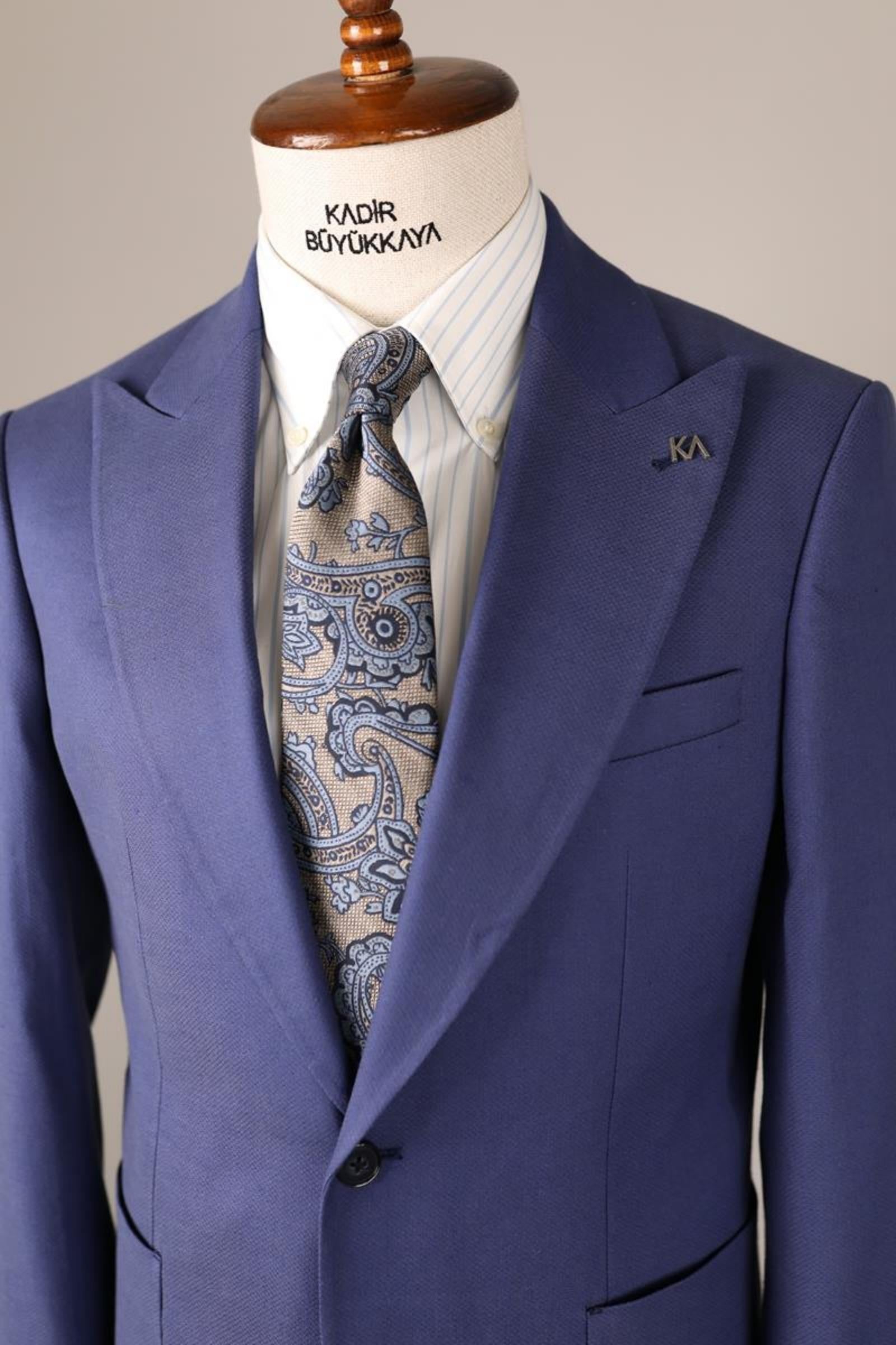 Şık ve Modern Slim Fit Keten Erkek Ceket-KAV5002S