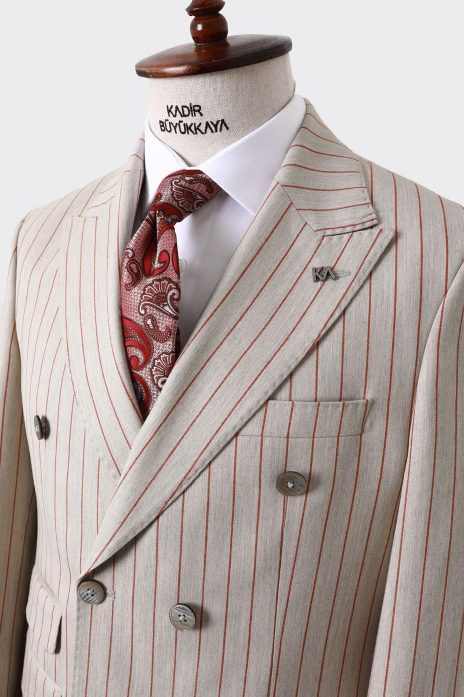 Şık ve Rahat Kruvaze Erkek Takım Elbise - Viskon ve Likra Dokulu-KAW1251S