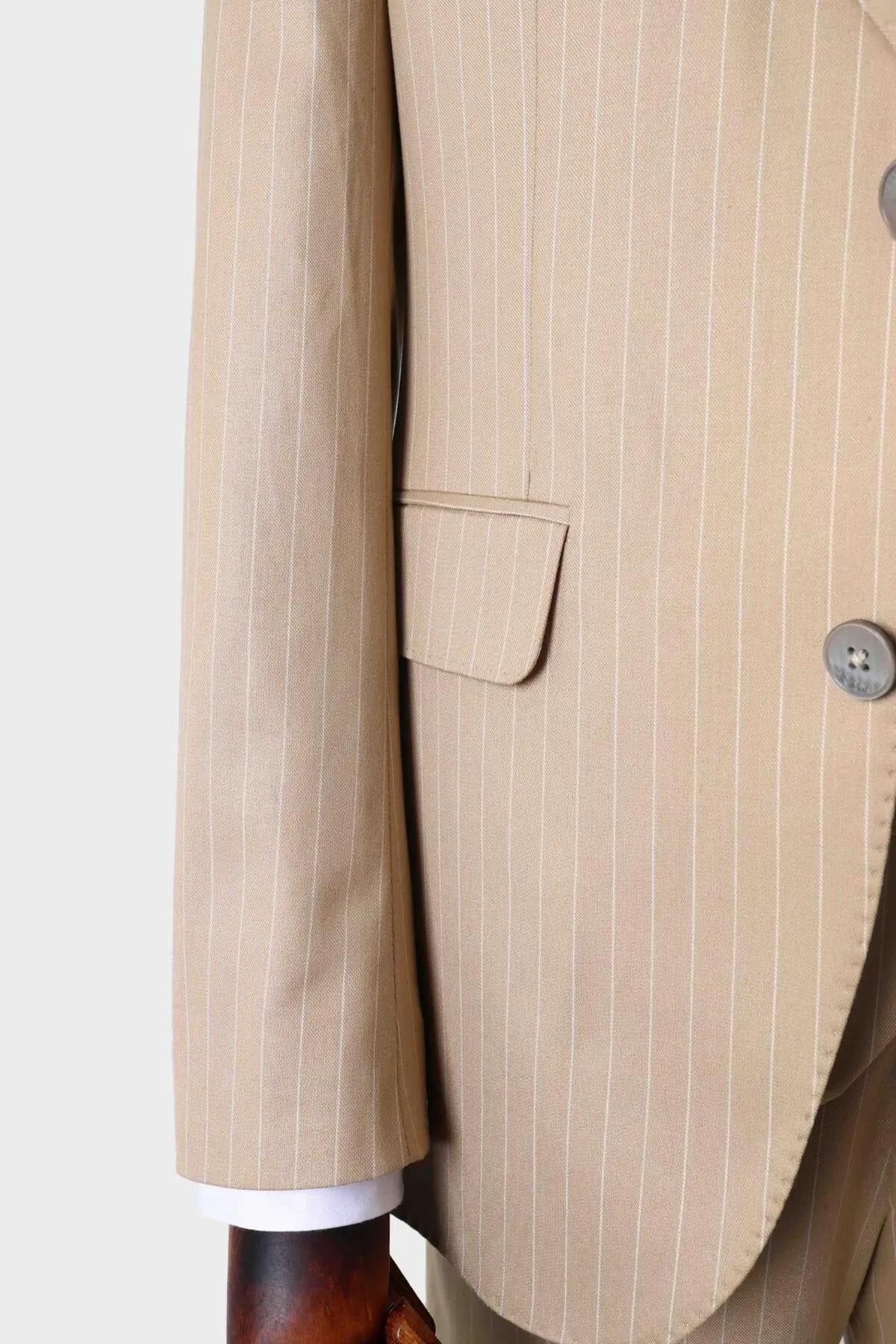 Slim Fit Yelekli Erkek Takım Elbise - Dört Mevsim Kullanılabilir Modern Kesim-KAW1023S