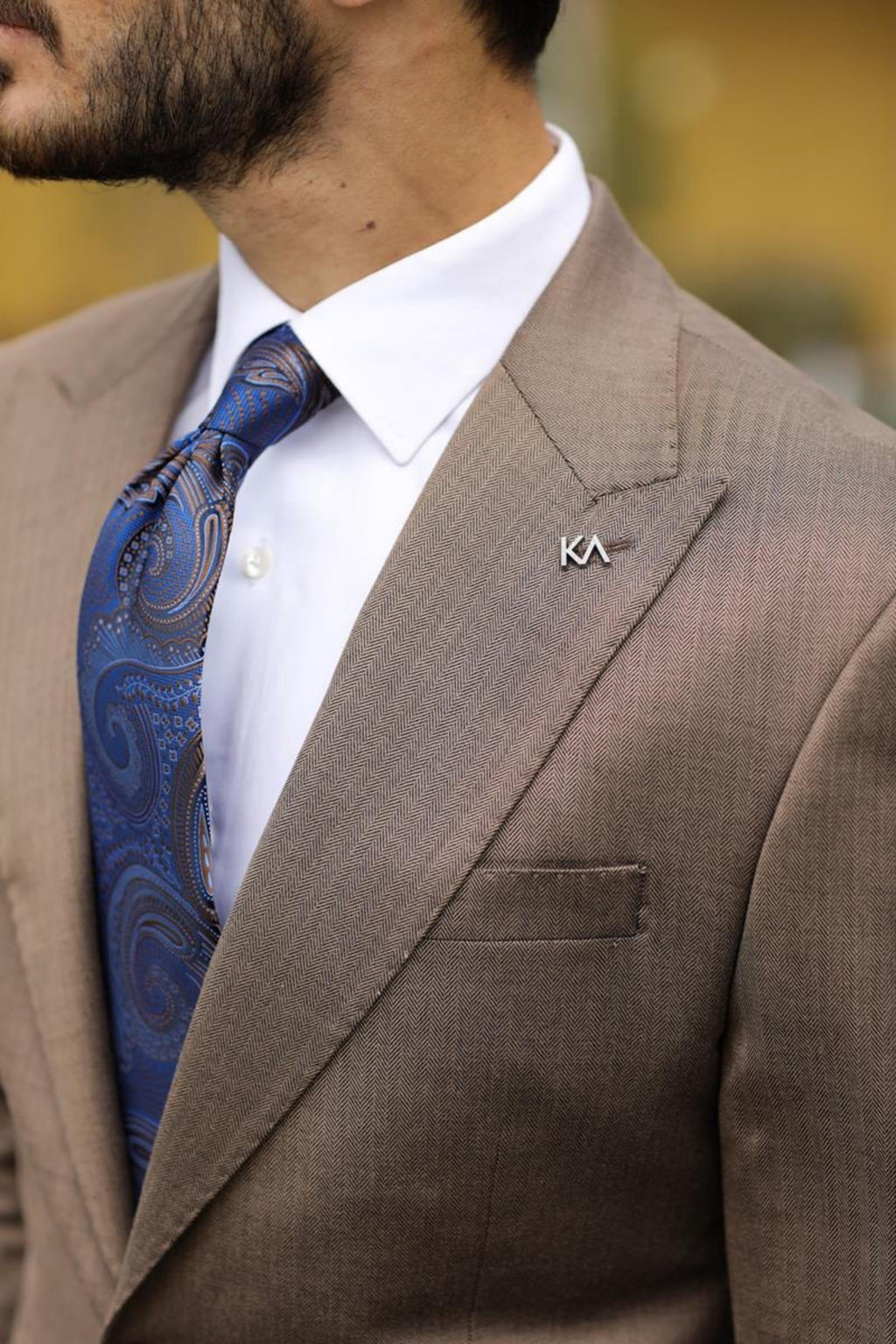 Şık Yünlü Erkek Slim Fit Ceket-KAV5021W