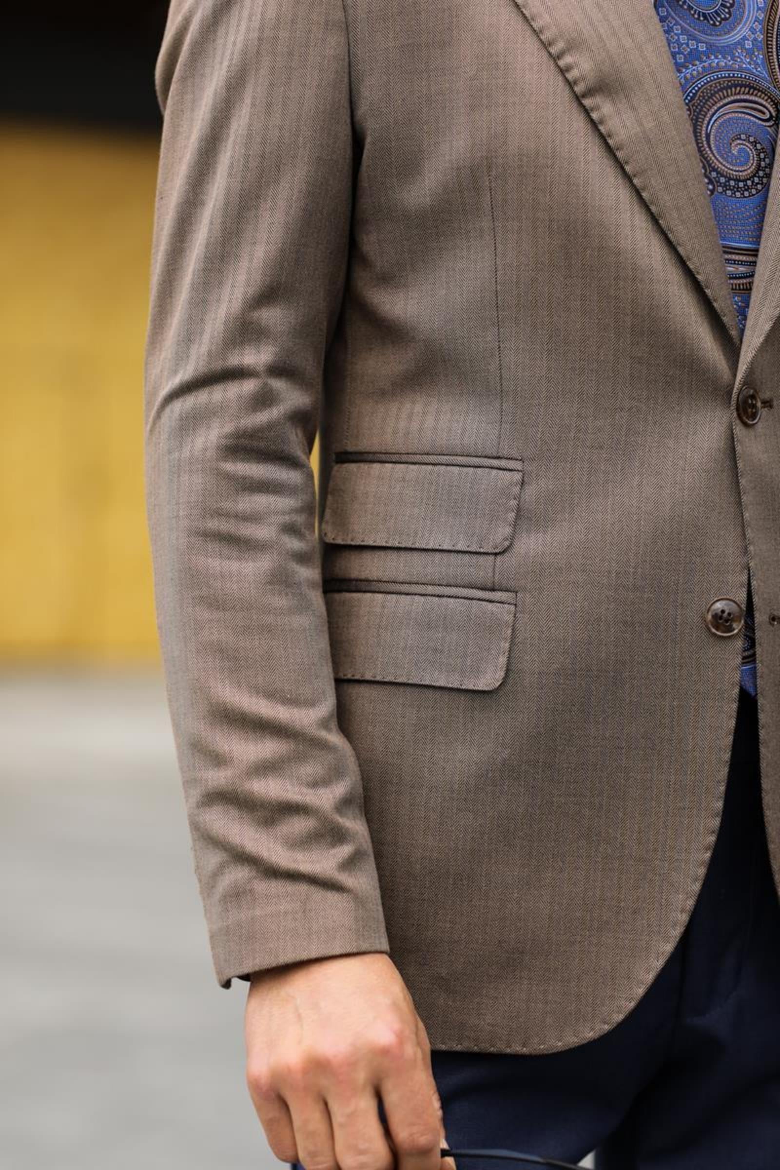 Şık Yünlü Erkek Slim Fit Ceket-KAV5021W