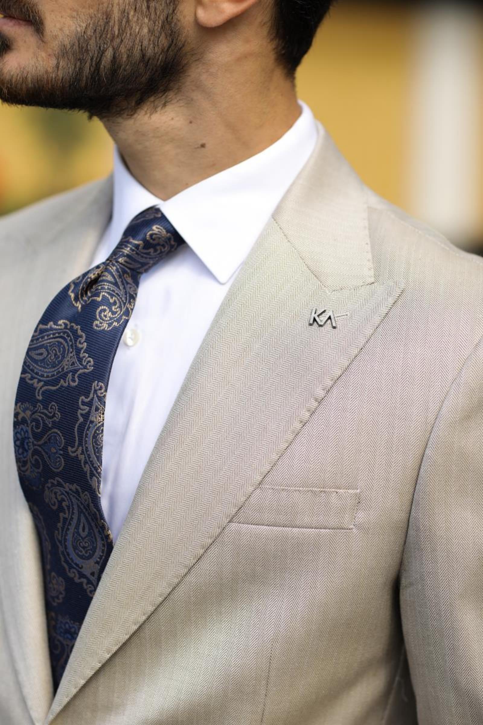 Şık Yünlü Erkek Slim Fit Ceket-KAV5021W