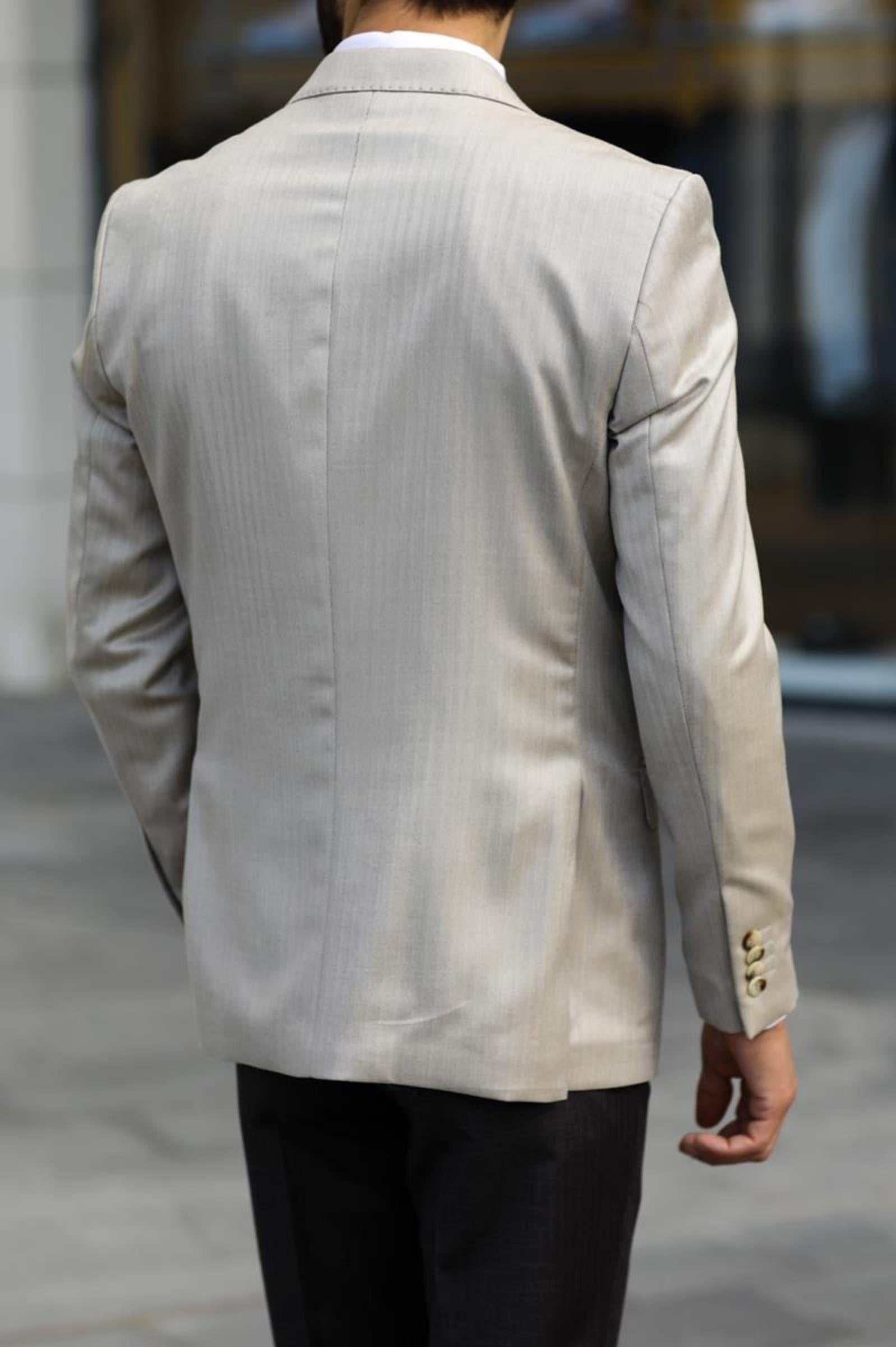 Şık Yünlü Erkek Slim Fit Ceket-KAV5021W