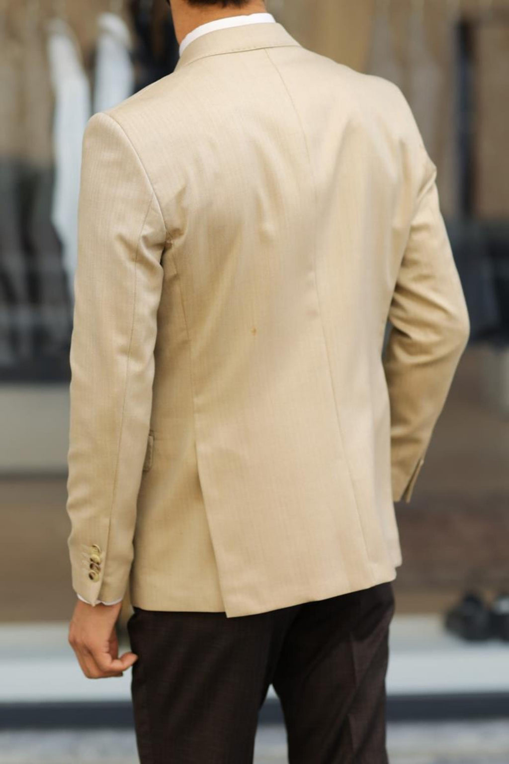 Şık Yünlü Erkek Slim Fit Ceket-KAV5021W