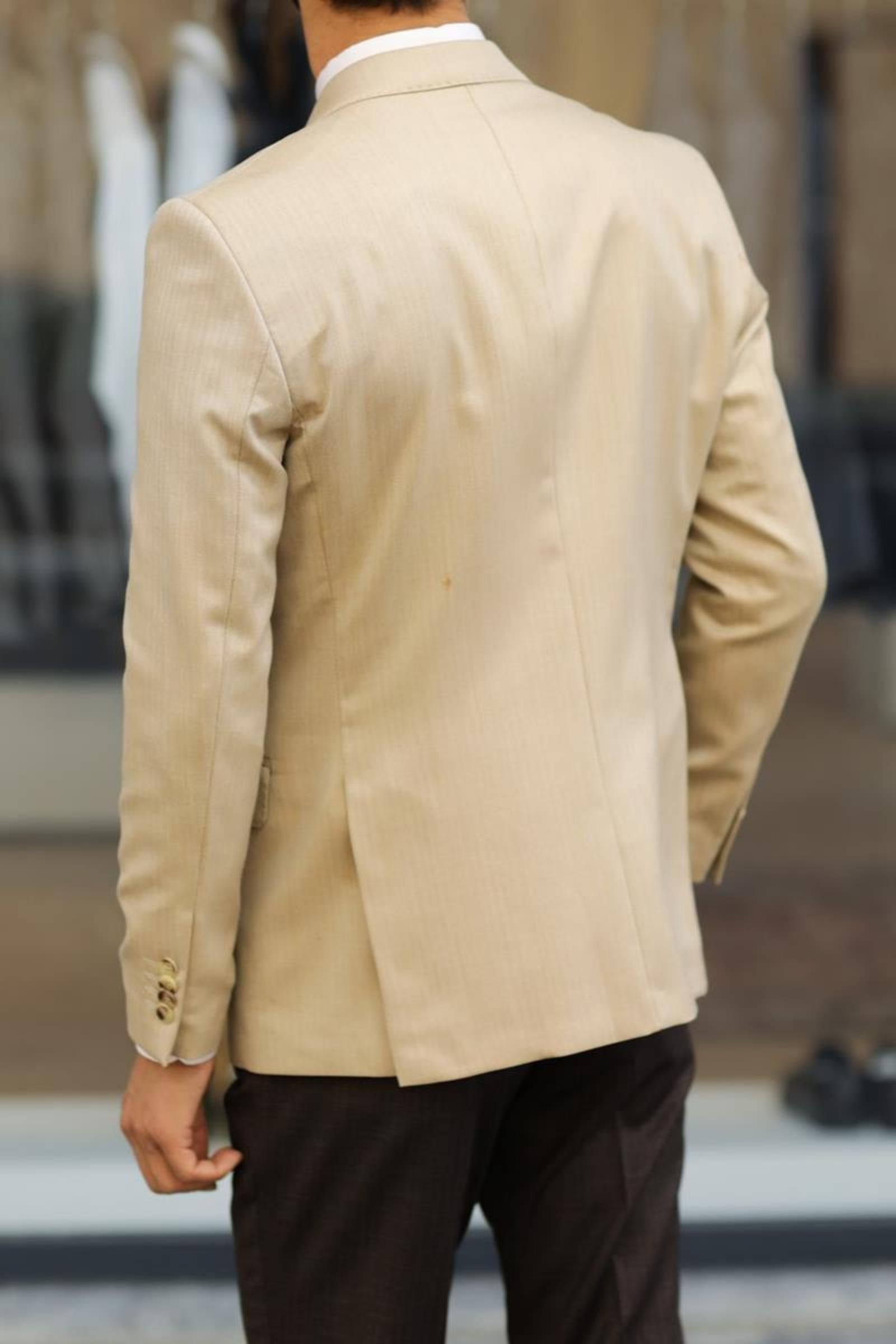 Şık Yünlü Erkek Slim Fit Ceket-KAV5021W