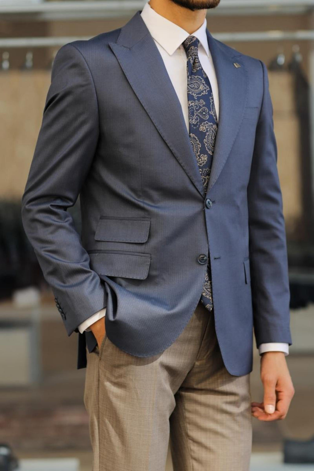 Slim Fit Erkek Ceket-KAV5022W