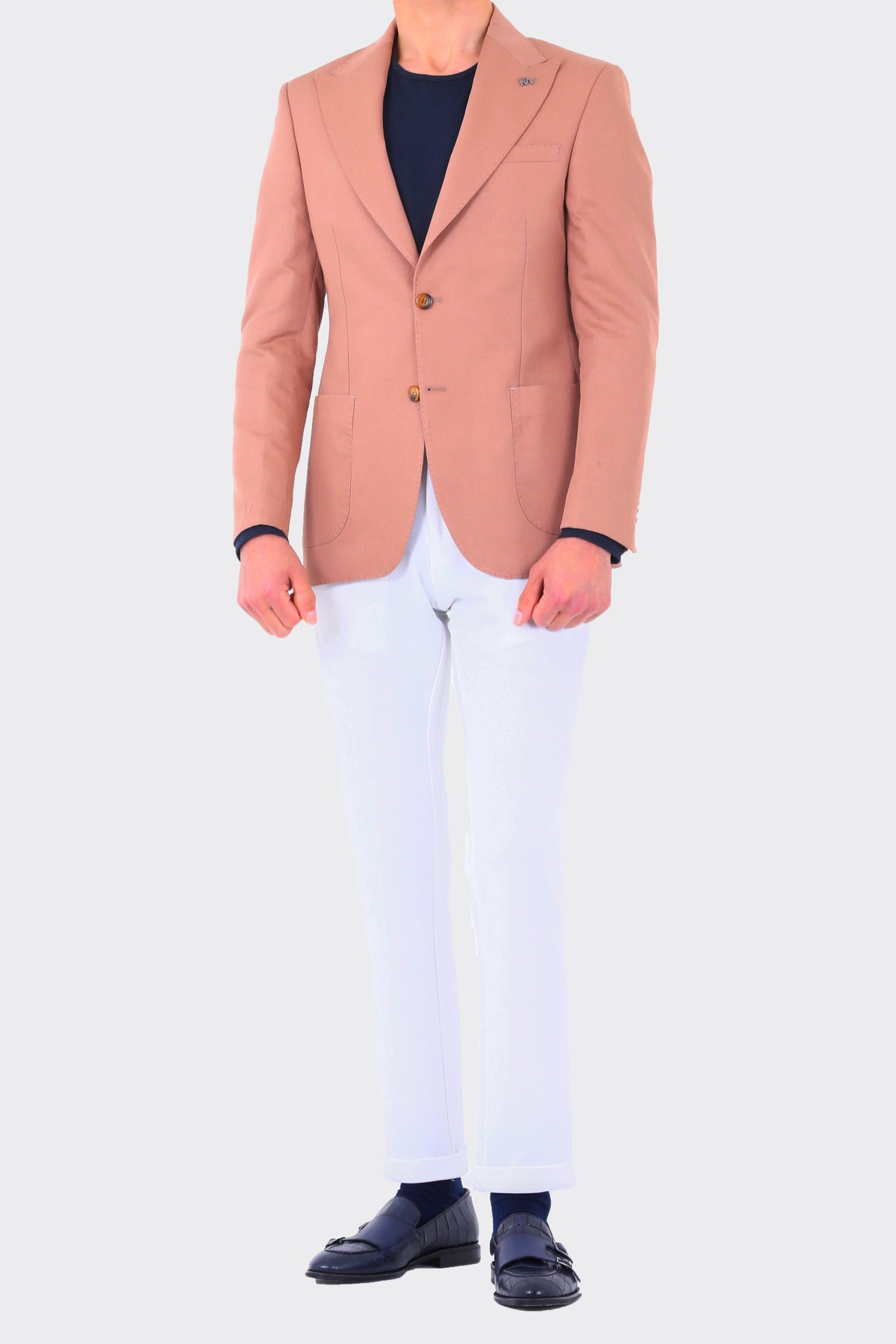 Slim Fit Kırlangıç Yaka Erkek Ceket-KAV5034W