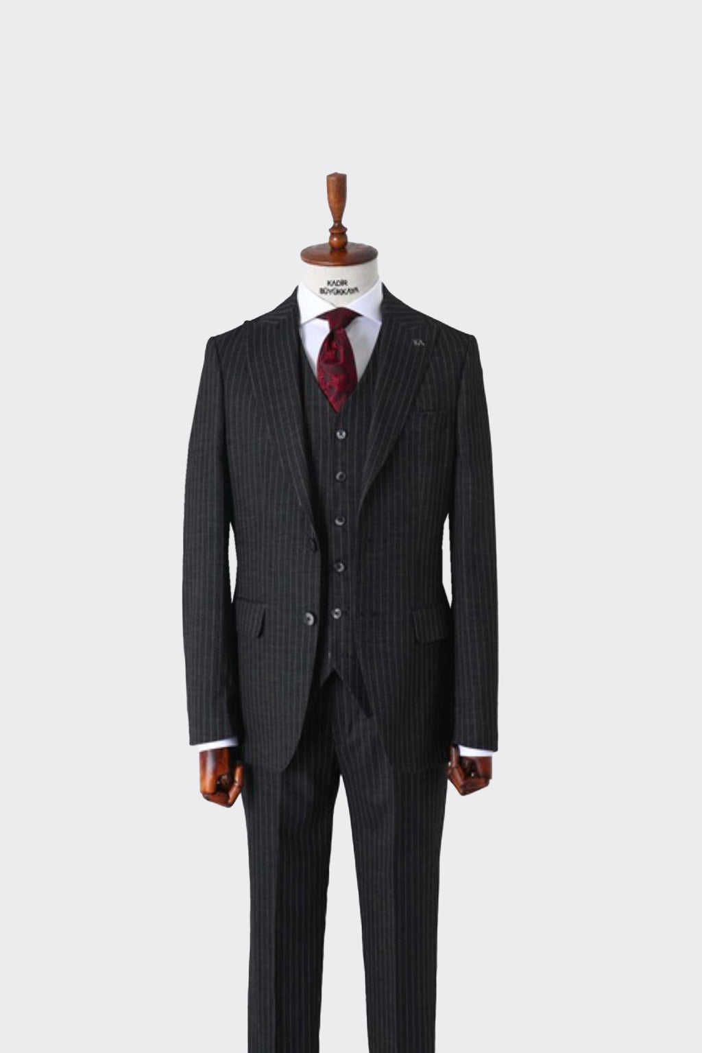 Slim Fit Viskon Karışımlı Yelekli Erkek Takım Elbise - Dört Mevsim-KAW1022S