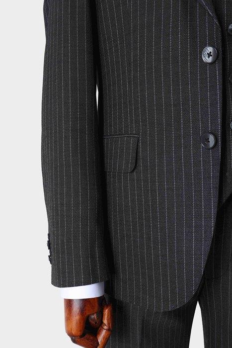 Slim Fit Viskon Karışımlı Yelekli Erkek Takım Elbise - Dört Mevsim-KAW1022S