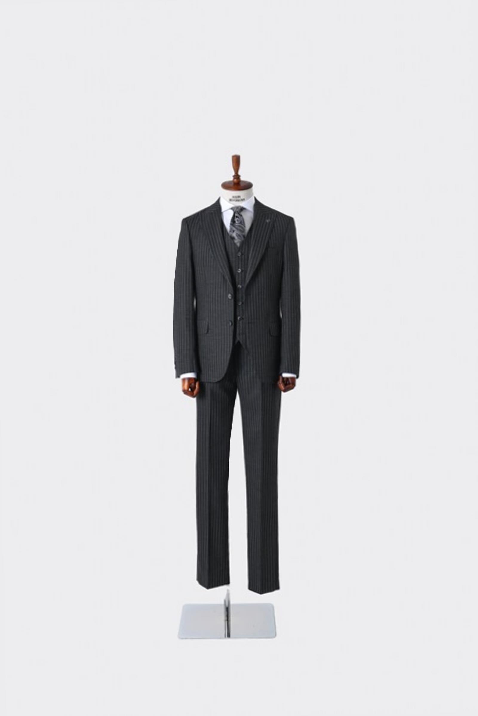 Slim Fit Viskon Karışımlı Yelekli Erkek Takım Elbise - Dört Mevsim-KAW1022S