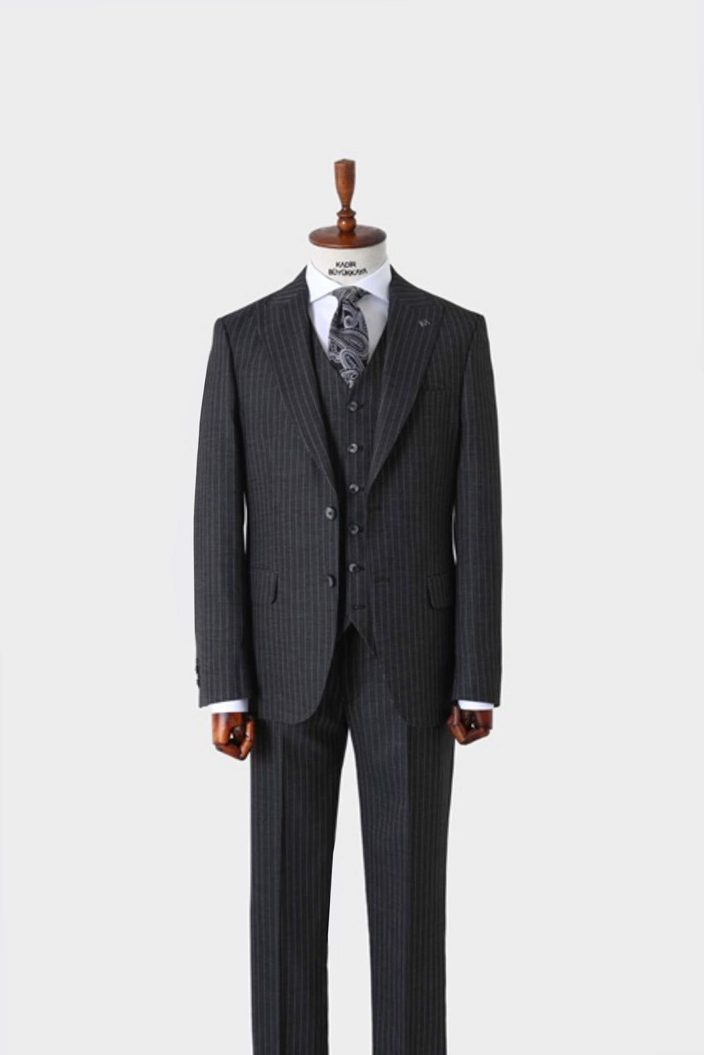 Slim Fit Viskon Karışımlı Yelekli Erkek Takım Elbise - Dört Mevsim-KAW1022S