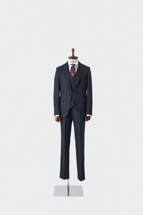 Slim Fit Viskon Karışımlı Yelekli Erkek Takım Elbise - Dört Mevsim-KAW1022S