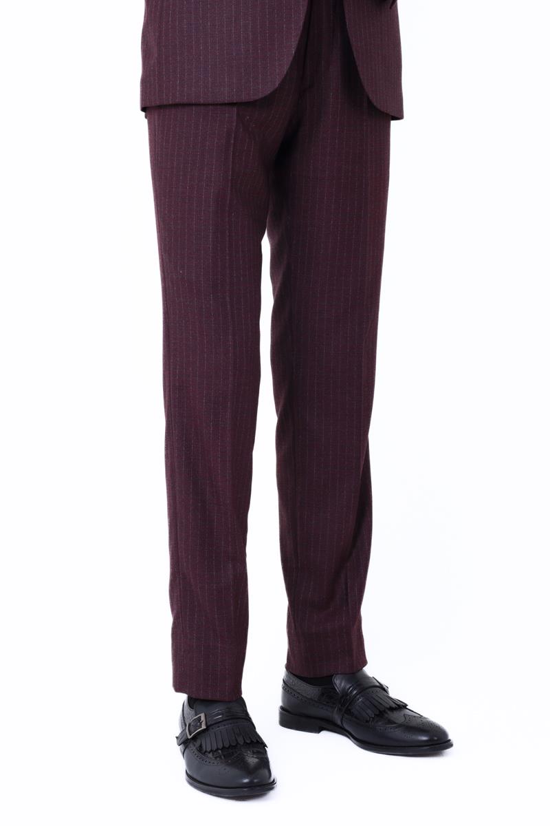 Slim Fit Viskon Karışımlı Yelekli Erkek Takım Elbise - Modern Kesim-KAW1002S