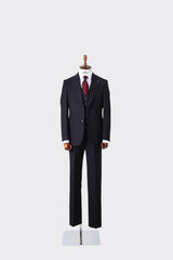 Slim Fit Yelekli Erkek Takım Elbise - Şık ve Modern Tasarım-KAW1045S