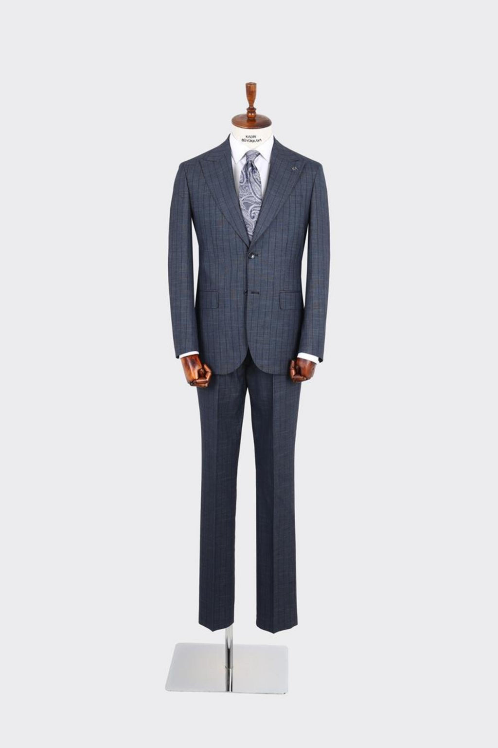 Kırlangıç Yaka İki Düğmeli Erkek Takım Elbise-KAX1370S