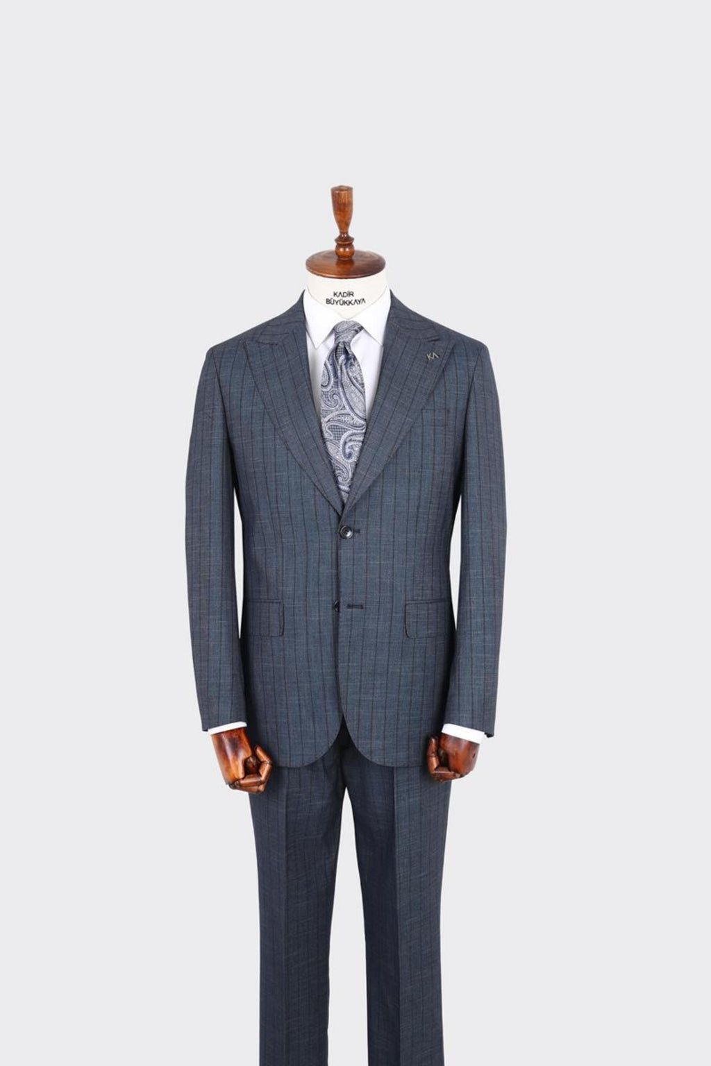 Kırlangıç Yaka İki Düğmeli Erkek Takım Elbise-KAX1370S