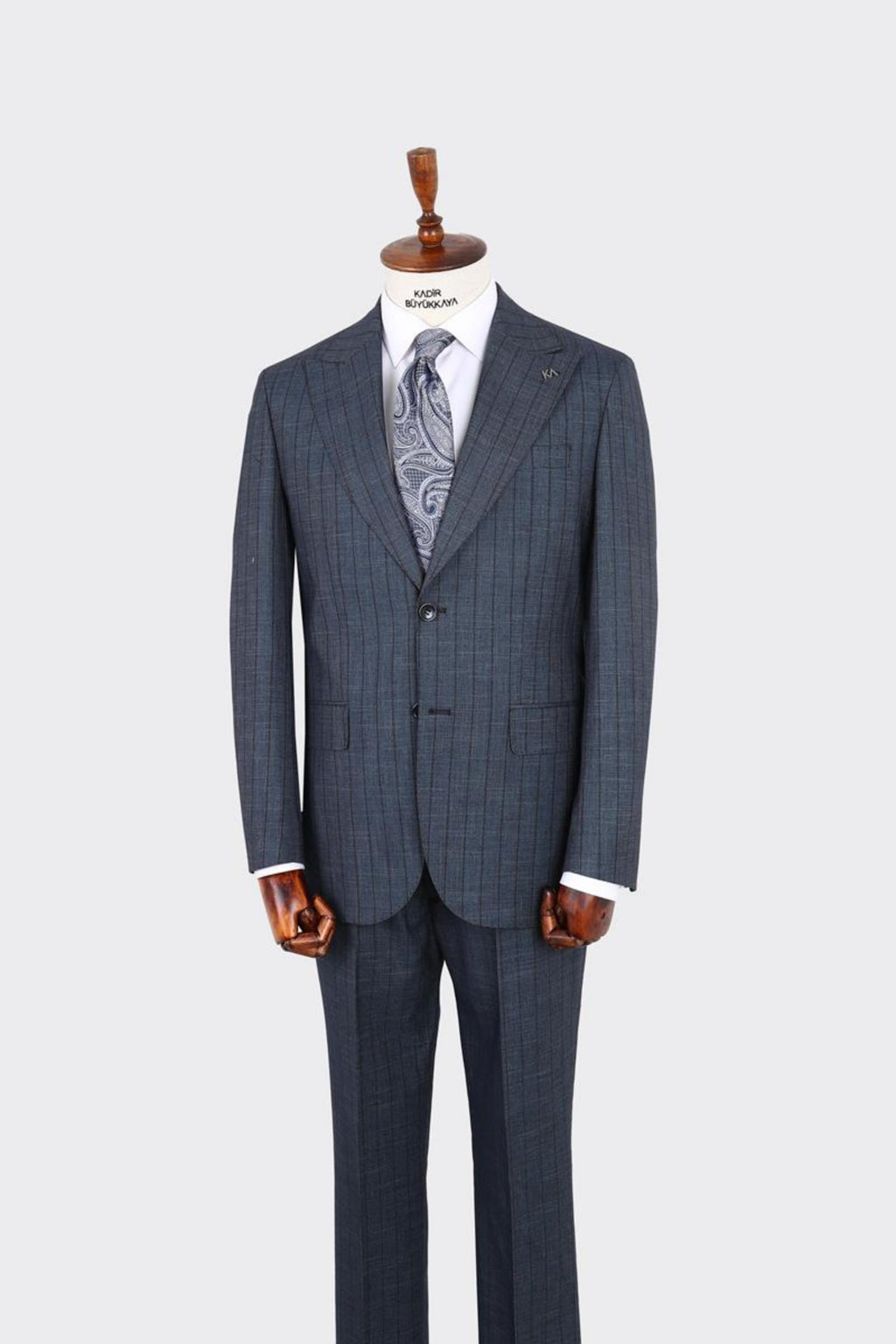 Kırlangıç Yaka İki Düğmeli Erkek Takım Elbise-KAX1370S