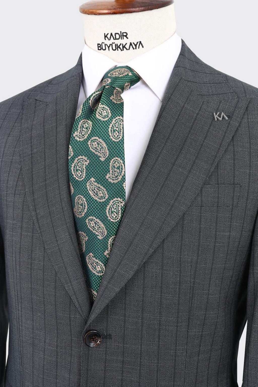 Kırlangıç Yaka İki Düğmeli Erkek Takım Elbise-KAX1370S