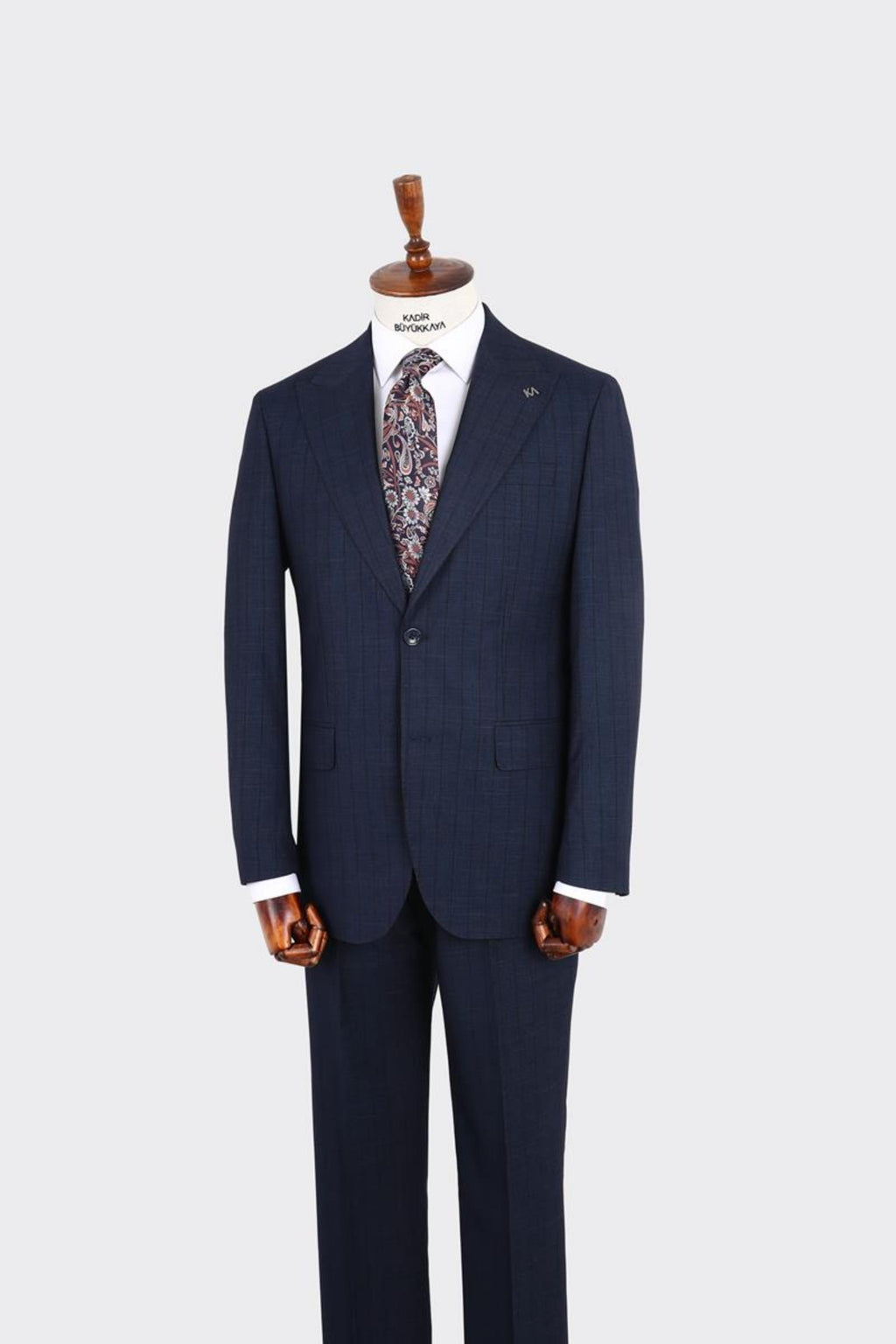 Kırlangıç Yaka İki Düğmeli Erkek Takım Elbise-KAX1370S