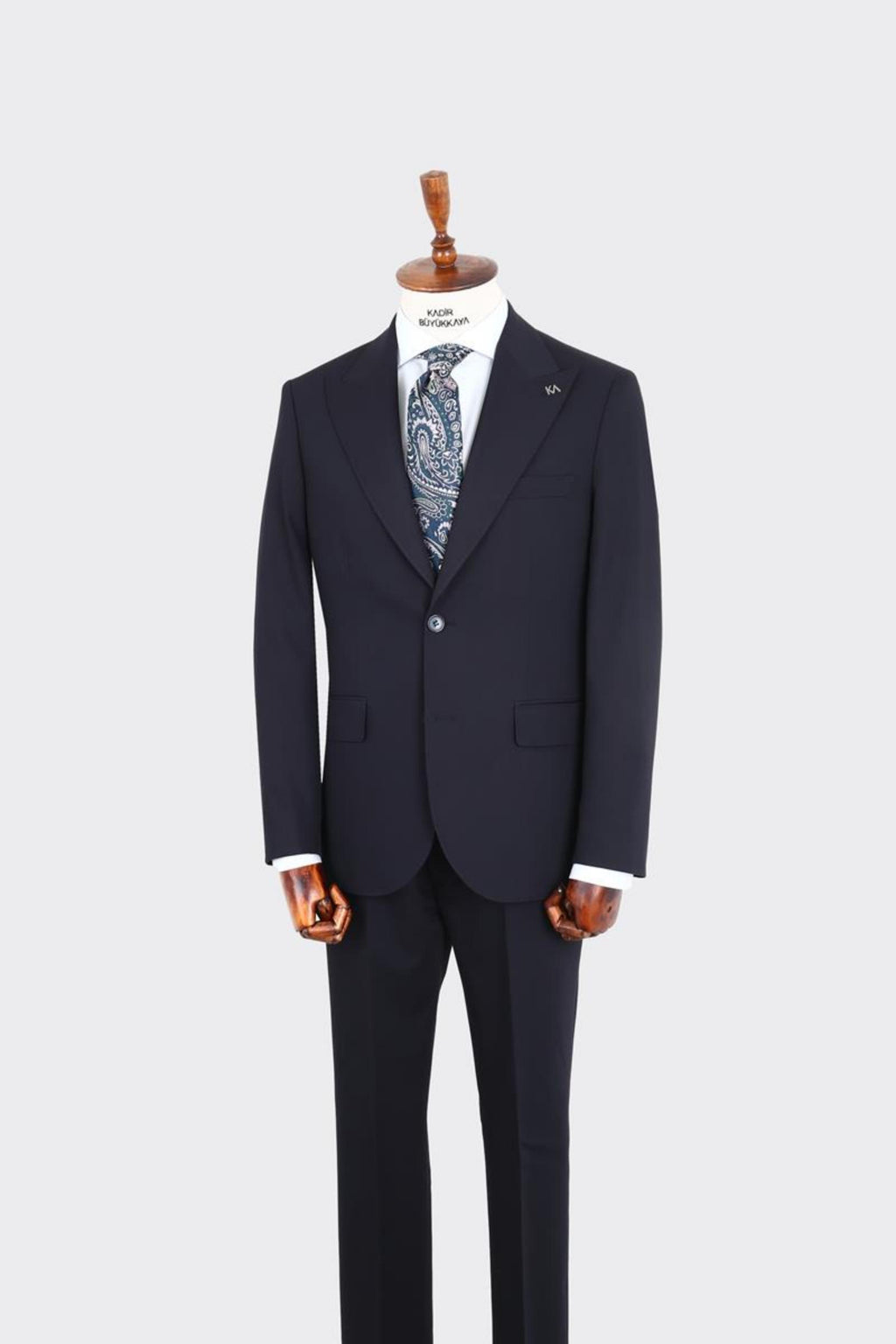 İki Düğmeli Kırlangıç Yaka Erkek Takım Elbise-KAX1395S