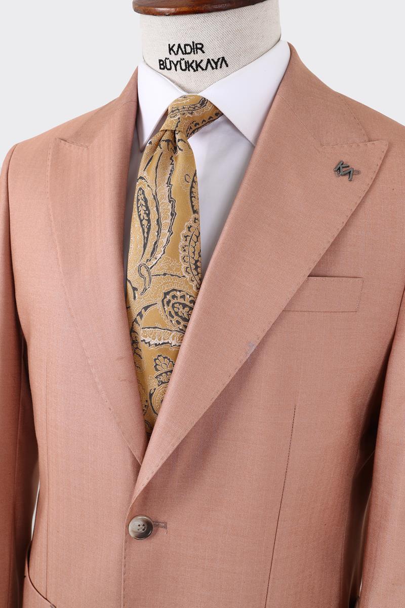 Kırlangıç Yaka Pileli Erkek Takım Elbise-KAX1303S
