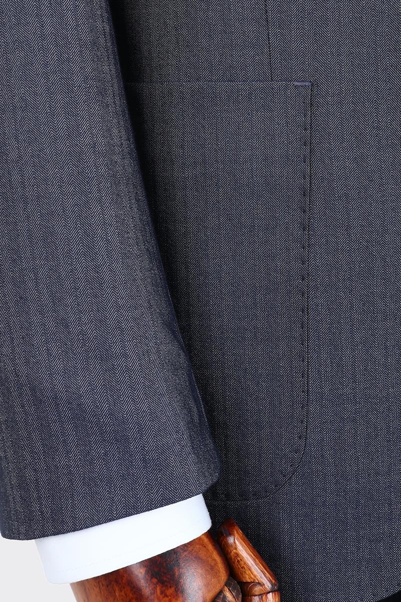 Kırlangıç Yaka Pileli Erkek Takım Elbise-KAX1303S