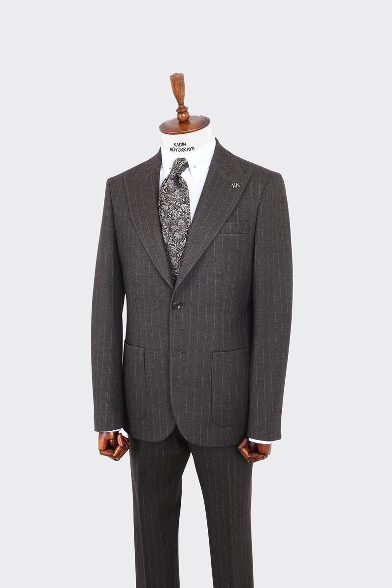 Klasik Çizgili Erkek Takım Elbise-KAW1350W