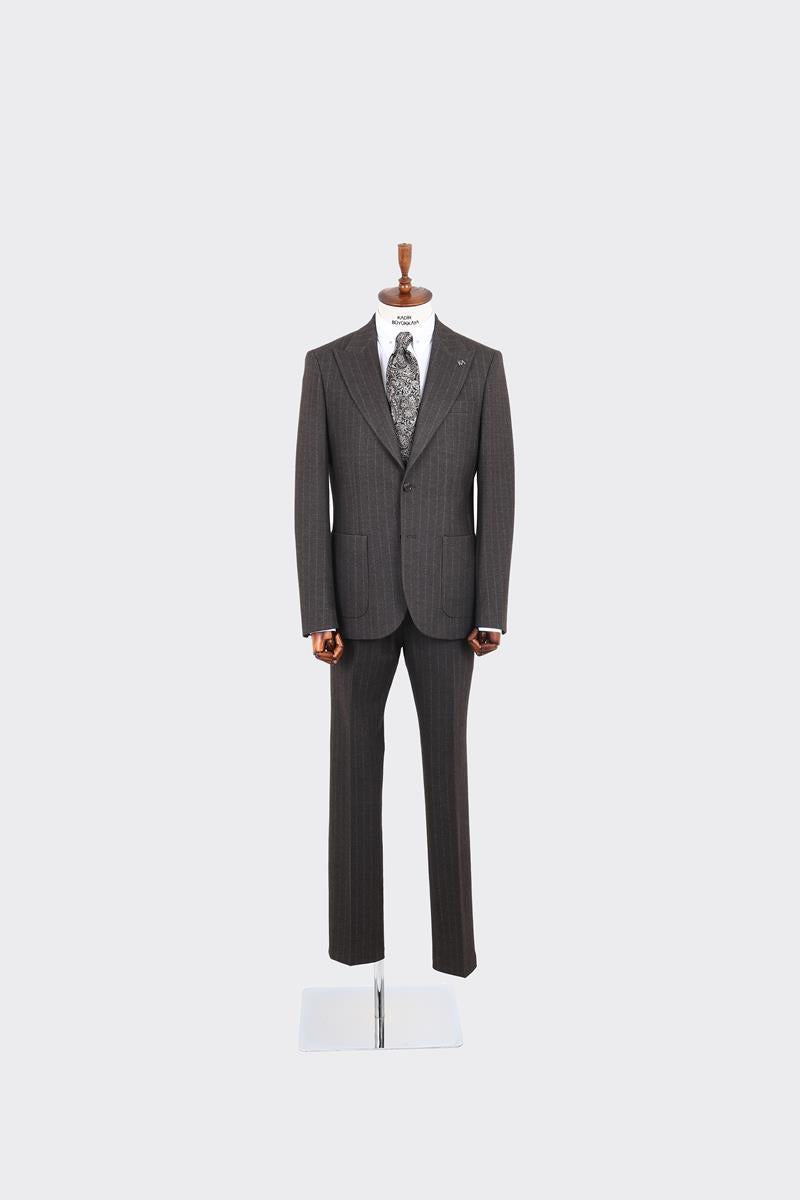 Klasik Çizgili Erkek Takım Elbise-KAW1350W