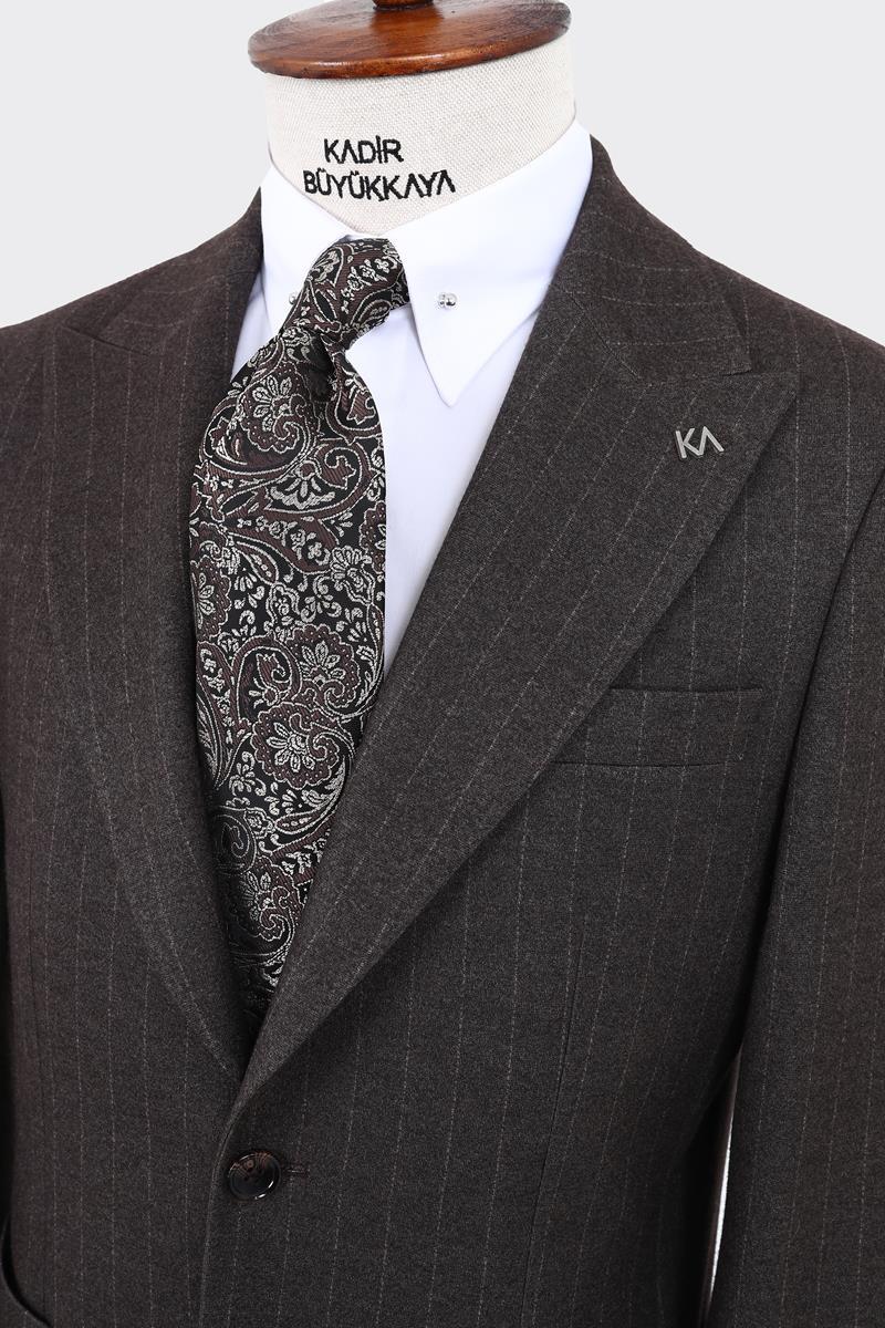 Klasik Çizgili Erkek Takım Elbise-KAW1350W