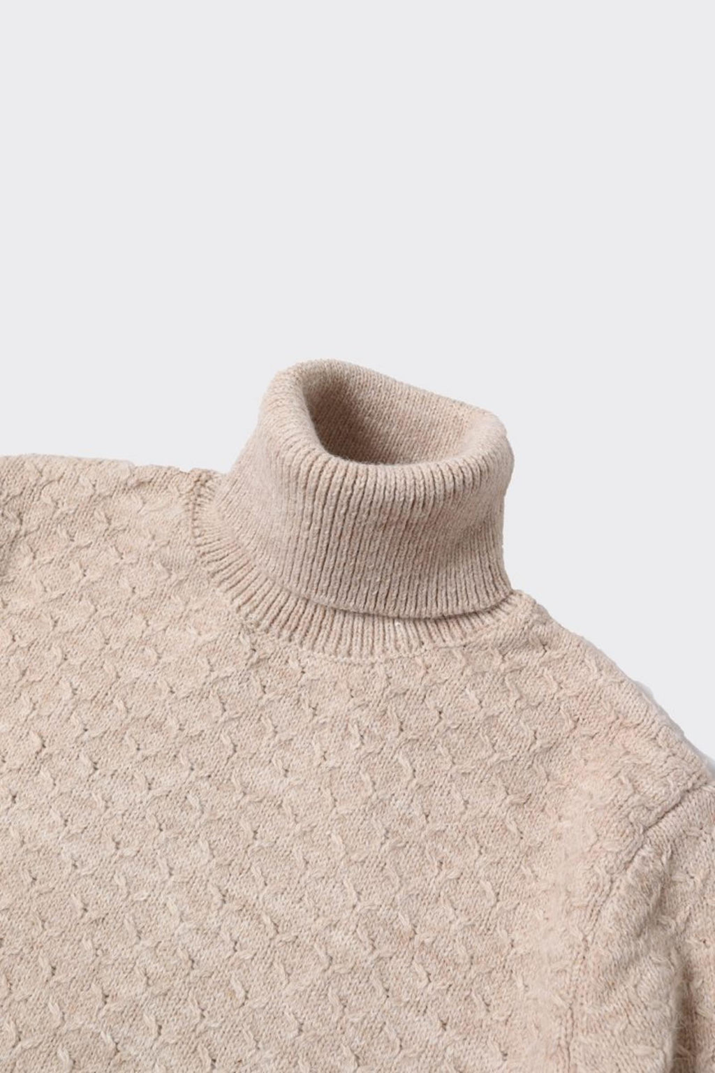 Tam Balıkçı Yaka Erkek Pamuklu Kazak-KAW6903W