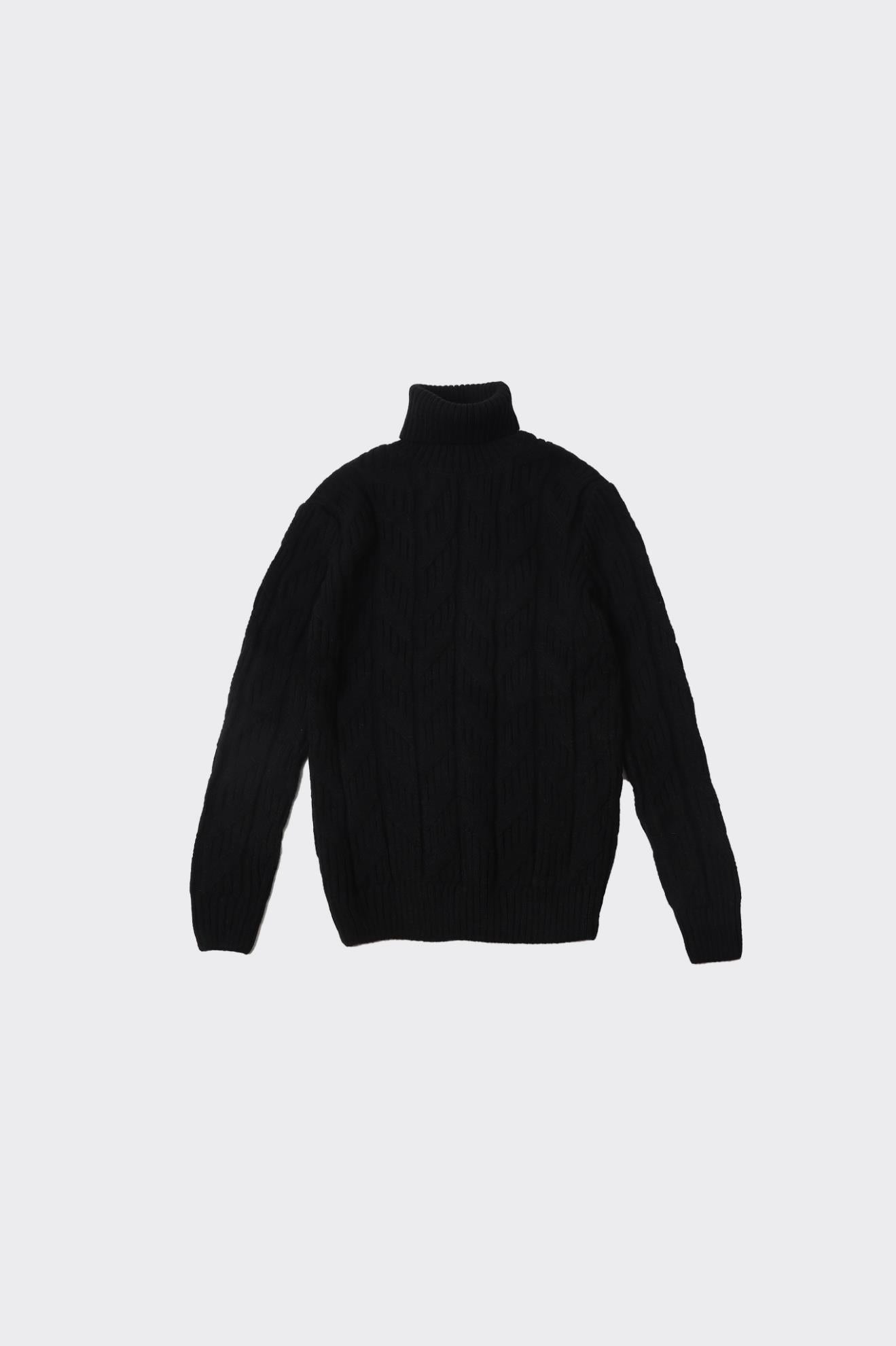 Klasik Stil Tam Balıkçı Yaka Erkek Kazak-KAW6902W