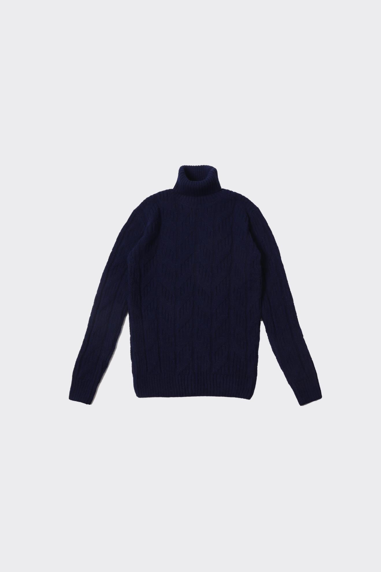 Klasik Stil Tam Balıkçı Yaka Erkek Kazak-KAW6902W