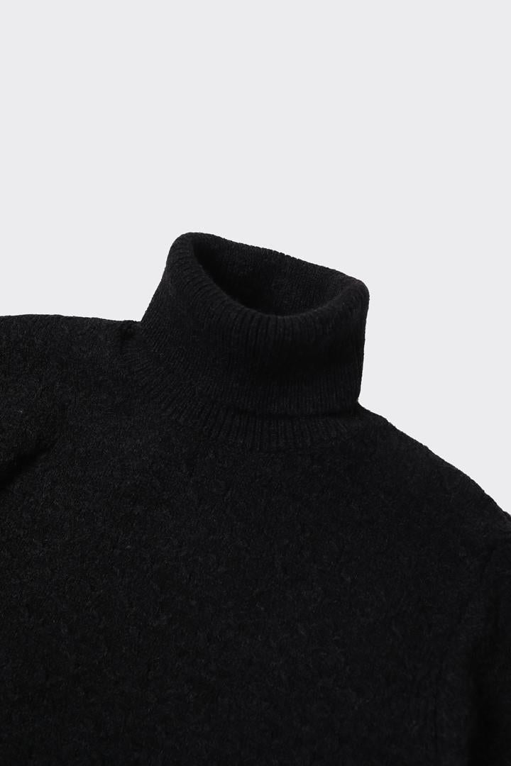 Tam Balıkçı Yaka Erkek Pamuklu Kazak-KAW6903W