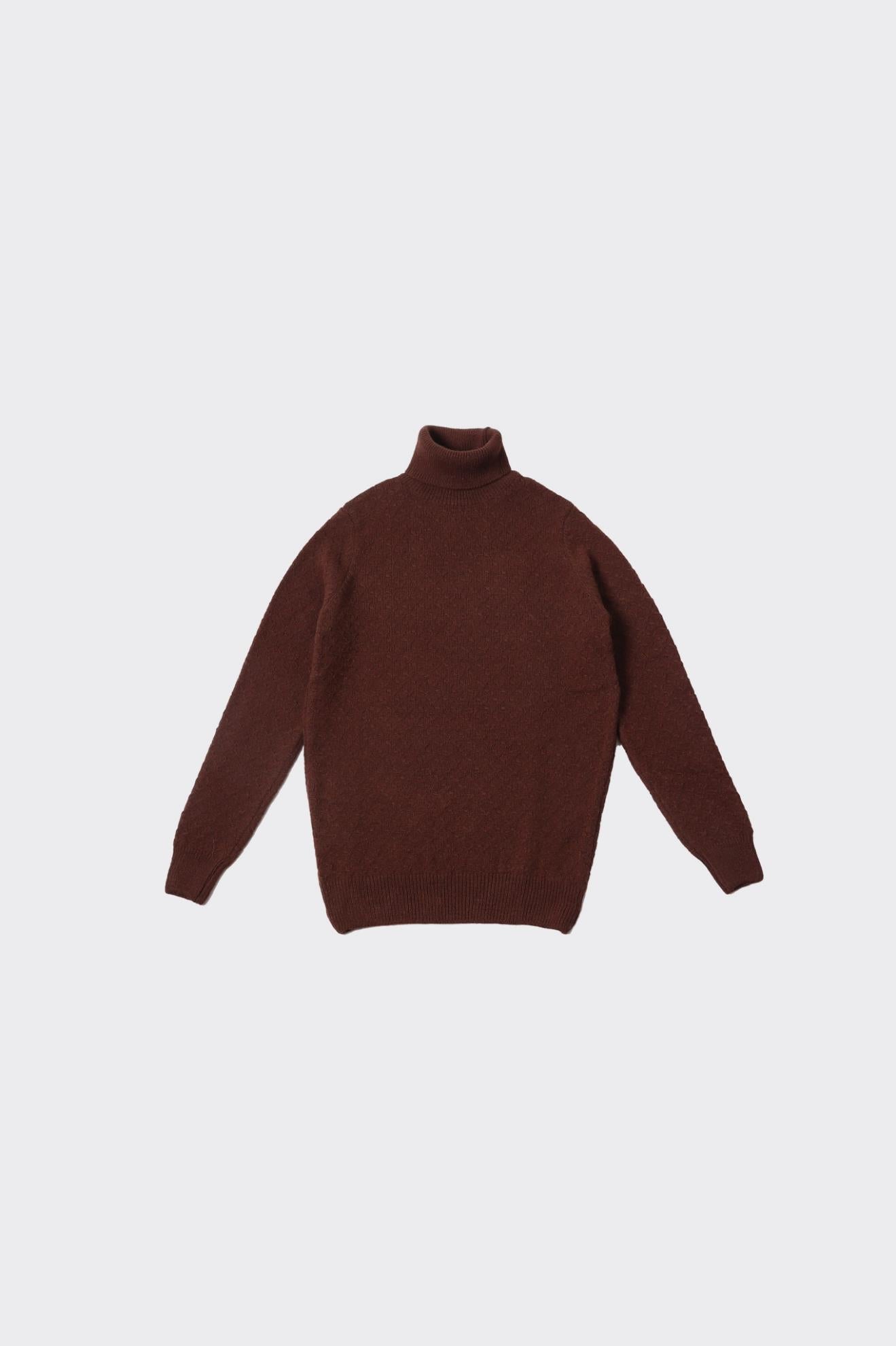 Tam Balıkçı Yaka Erkek Pamuklu Kazak-KAW6903W