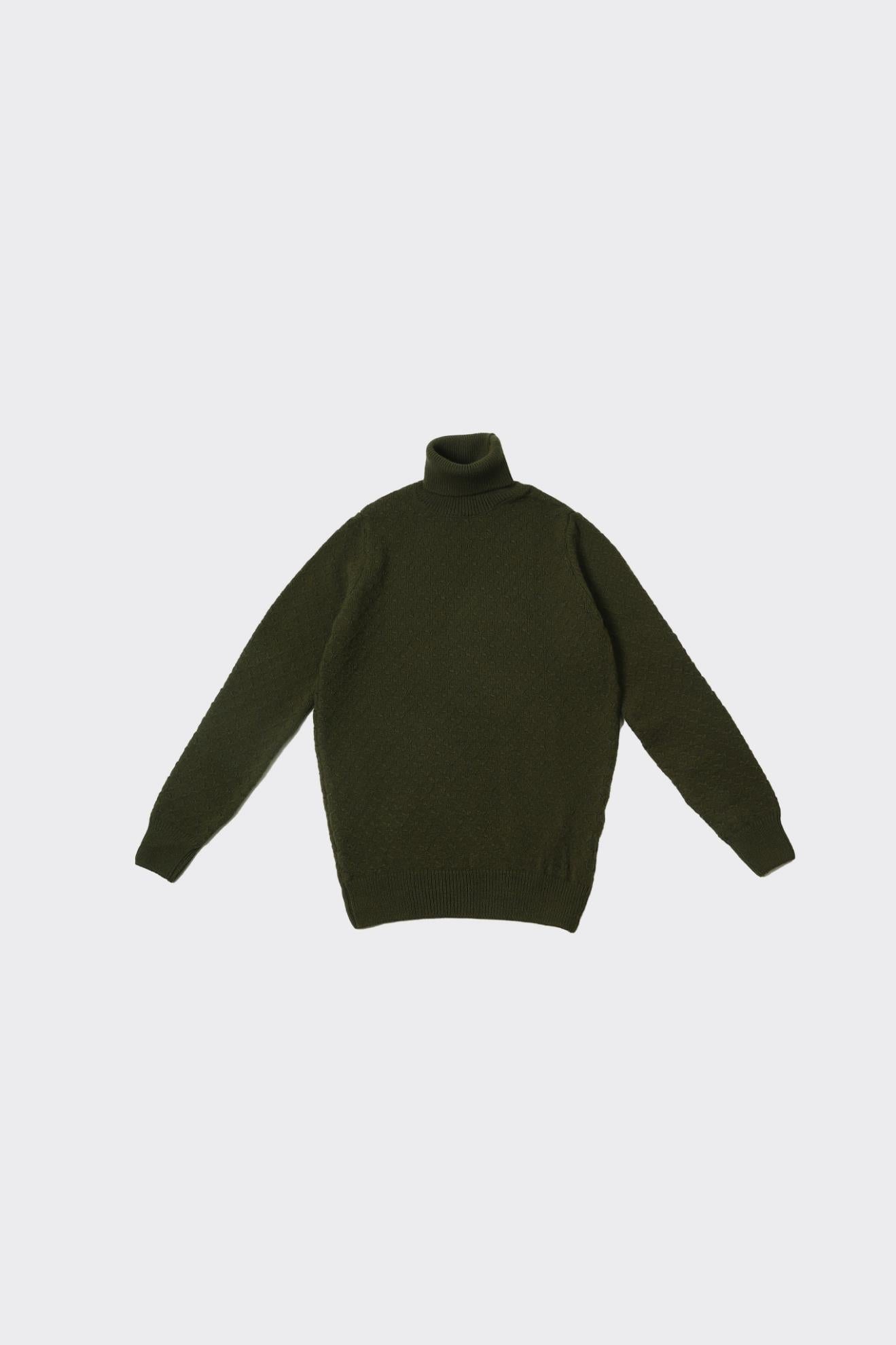 Tam Balıkçı Yaka Erkek Pamuklu Kazak-KAW6903W