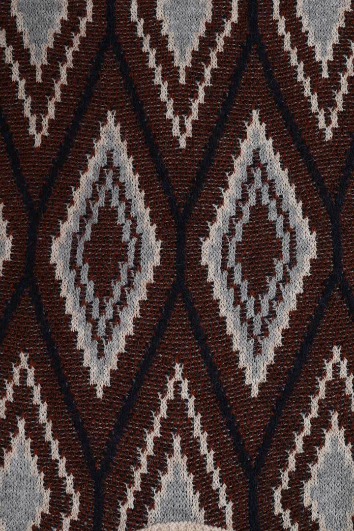 Pamuklu Tam Balıkçı Yaka Desenli Erkek Kazak-KAW6905W