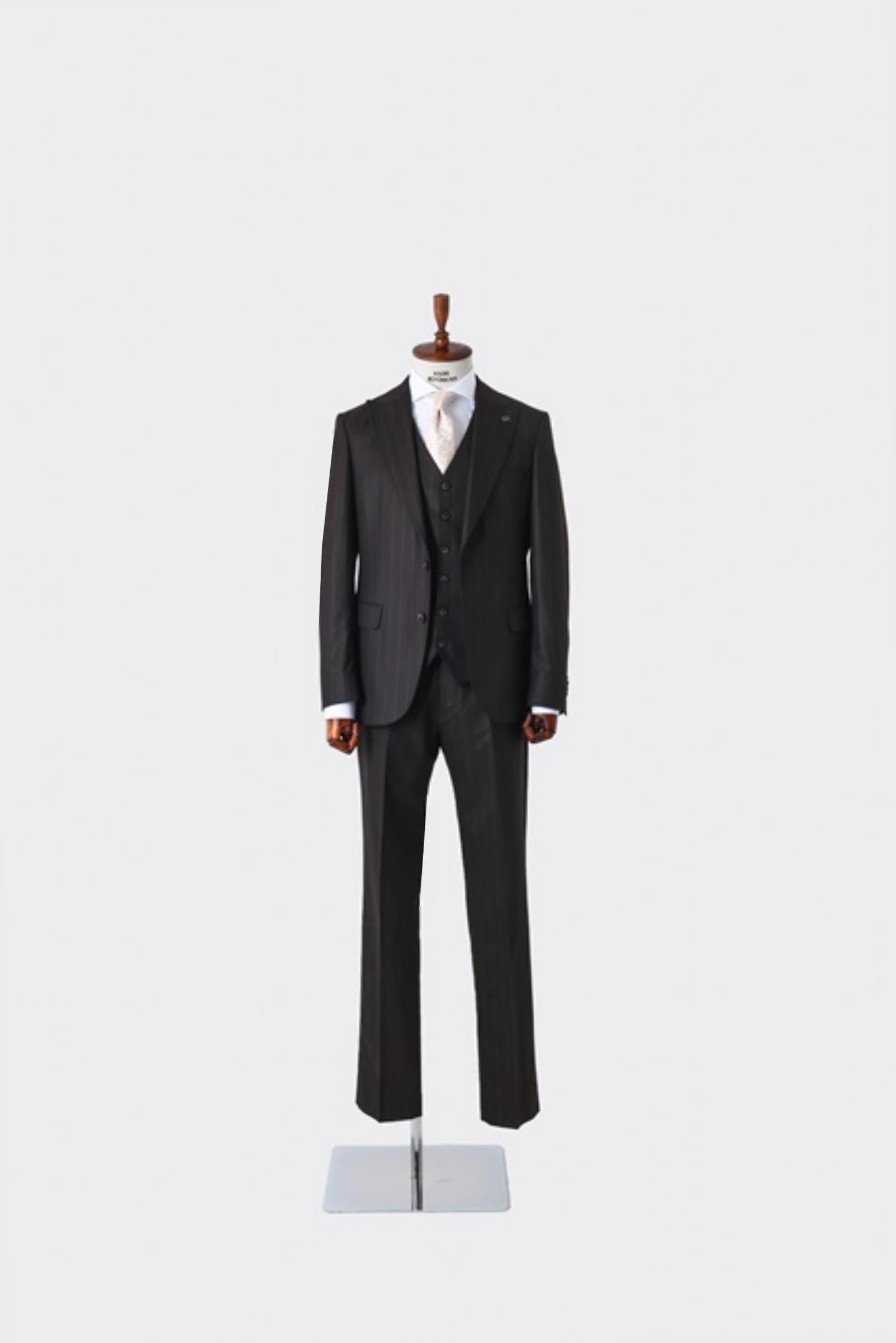 Viskon Karışımlı Slim Fit Yelekli Erkek Takım Elbise - Şık ve Rahat-KAW1024S