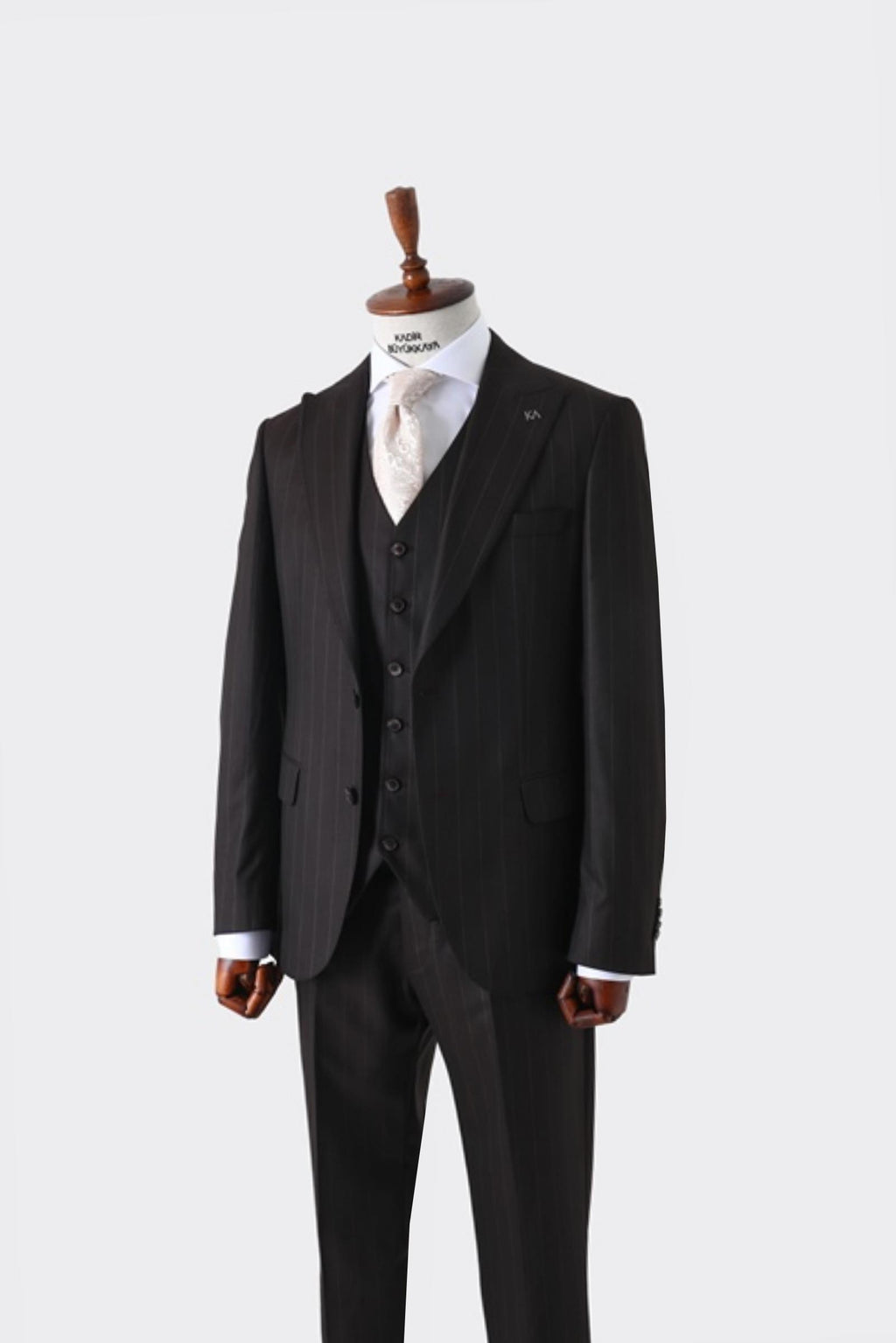 Viskon Karışımlı Slim Fit Yelekli Erkek Takım Elbise - Şık ve Rahat-KAW1024S