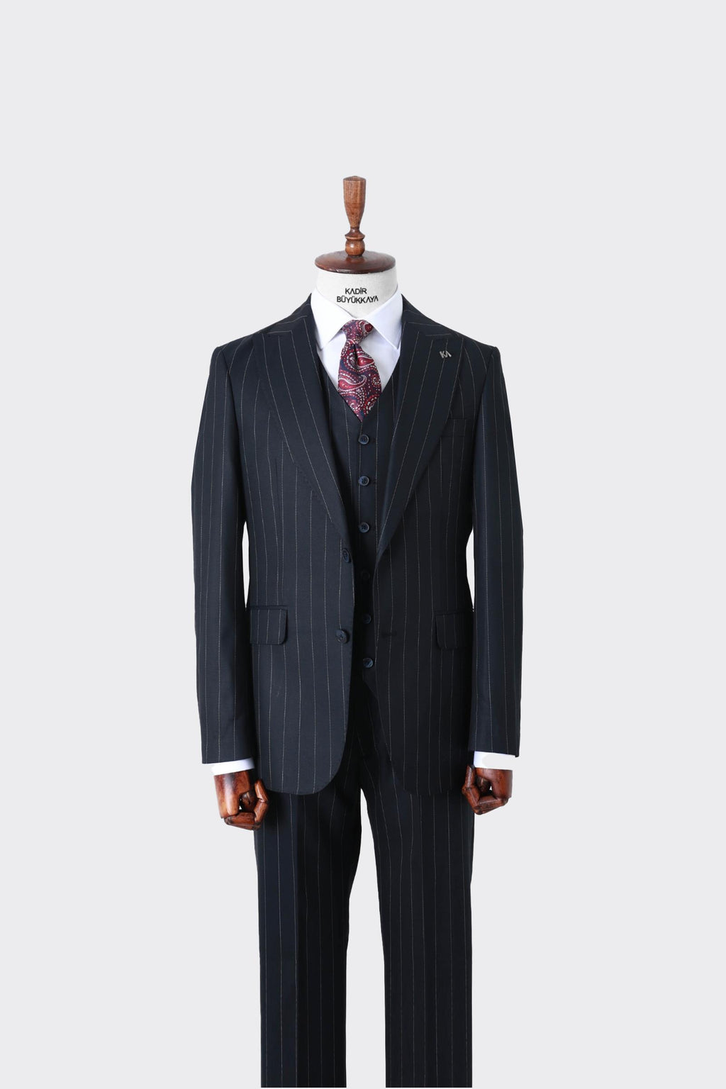 Viskon Karışımlı Slim Fit Yelekli Erkek Takım Elbise - Şık ve Rahat-KAW1024S