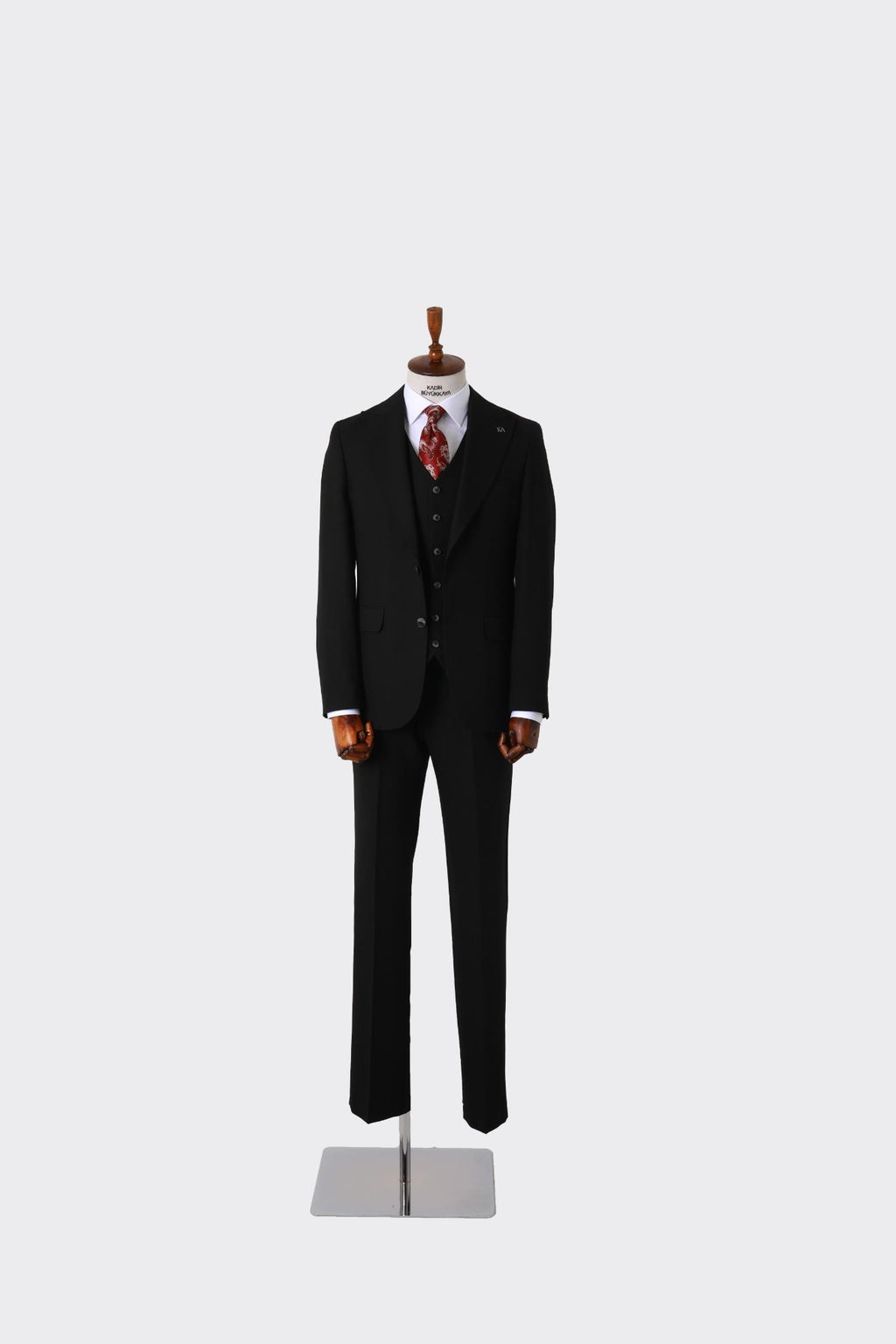 Viskon ve Likra Karışımlı Slim Fit Yelekli Erkek Takım Elbise - Şık ve Zarif-KAW1032S